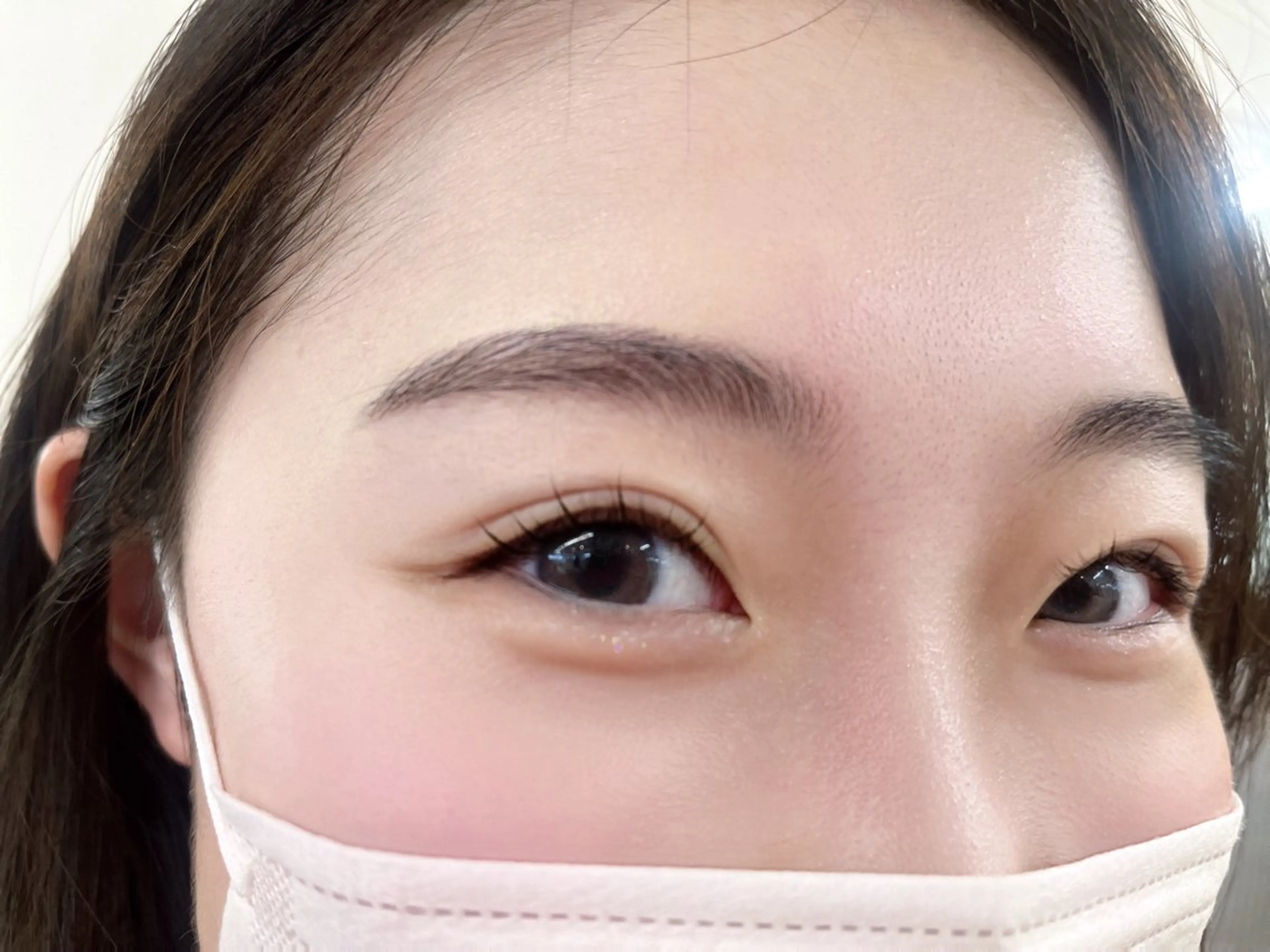 アイブロウ 眉毛ワックス脱毛 マツパ 岡本葵子カットモデル ┊束感マツエクのマツエク・マツパデザイン