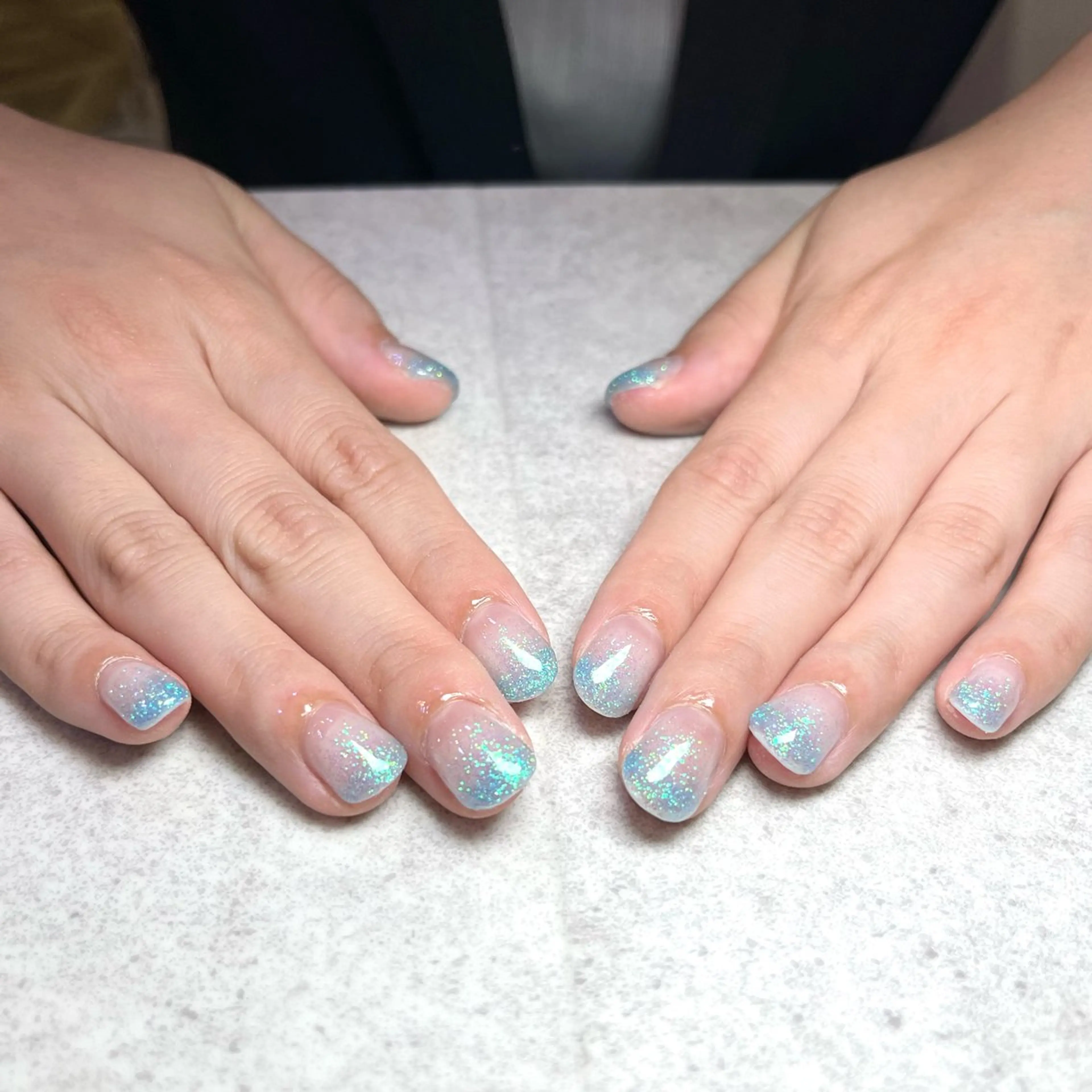 ネイル ラメ(グリッター) ラメグラデーション 🌻Sunrich Fuka🌻のネイルデザイン