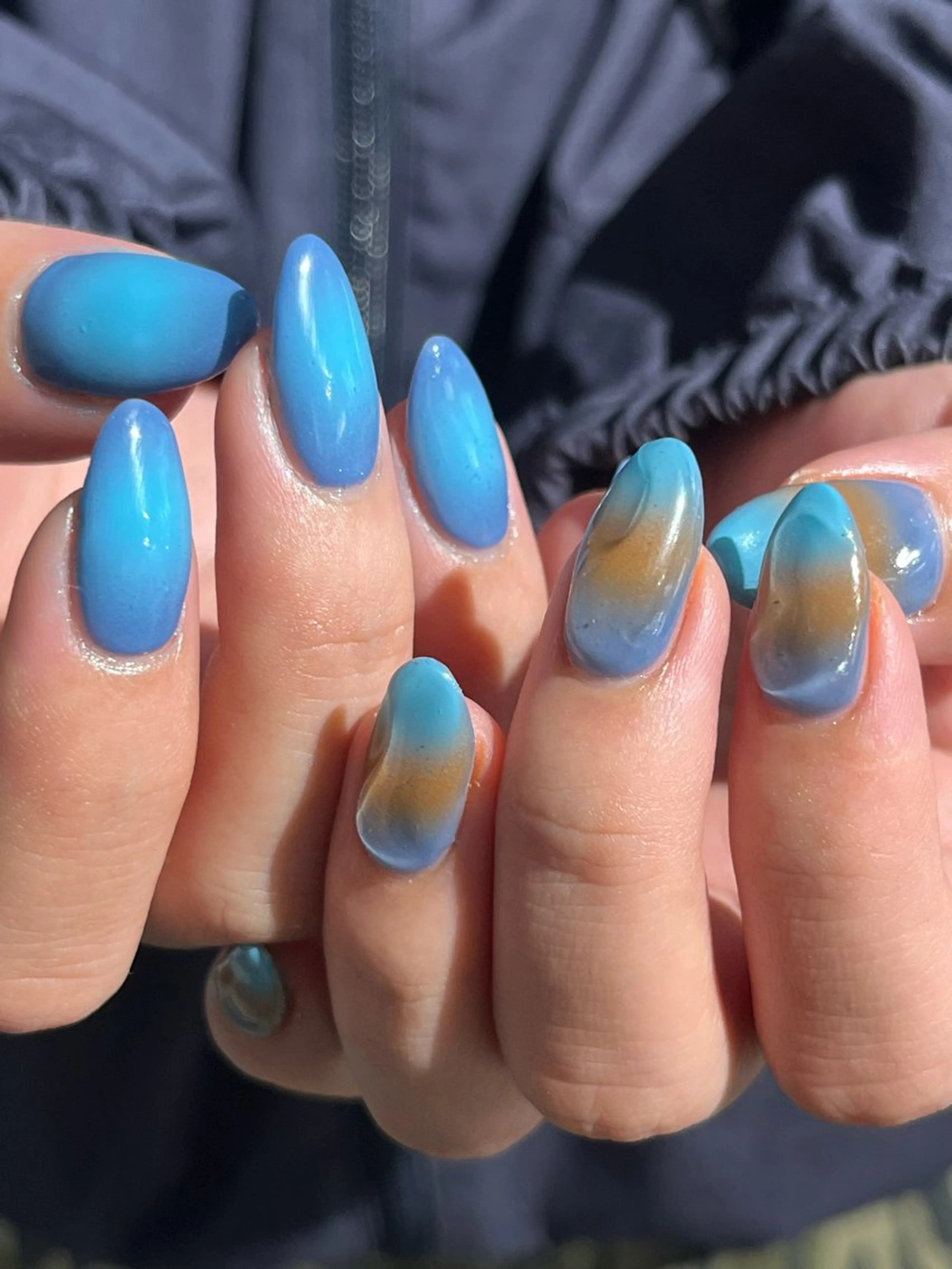 ネイル ブルー オレンジ 吉祥寺/個性派/ kazuha🩰のヘアスタイル