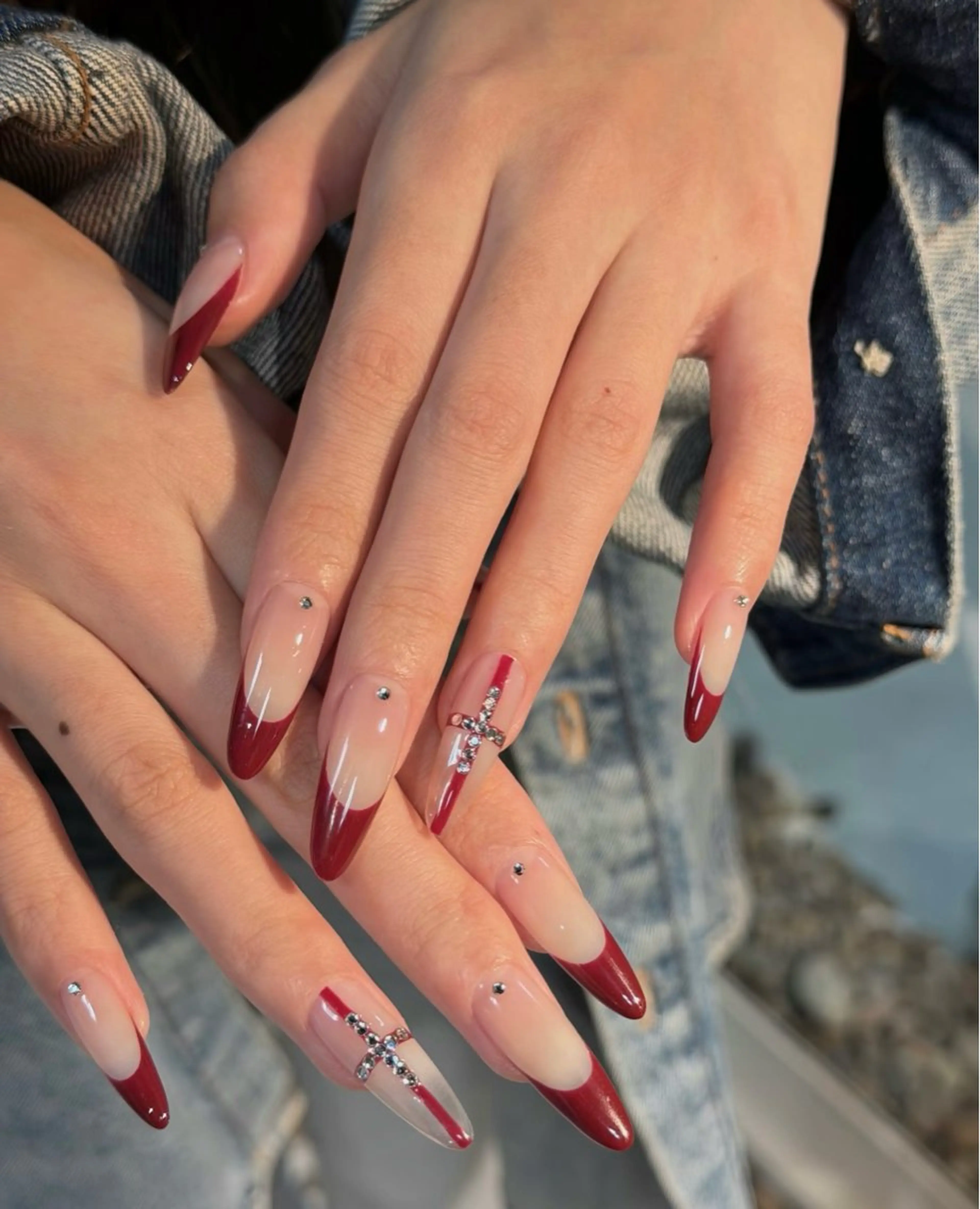 ネイル アートネイル フレンチネイル マグネットネイル ミラーネイル オフィスネイル ハンドネイル Blossom nail_研修のネイルデザイン