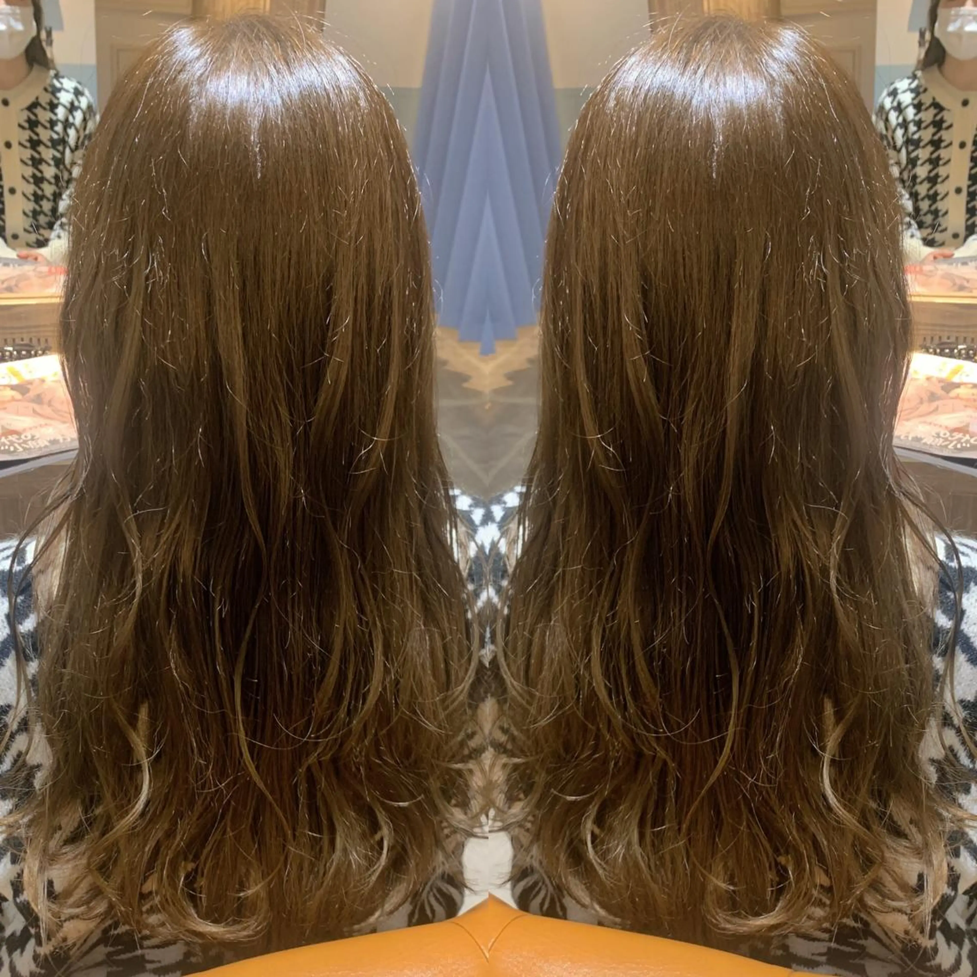 ロング カラー ベージュカラー オリーブベージュ 韓国🇰🇷 ✂︎hair 内田愛のヘアスタイル