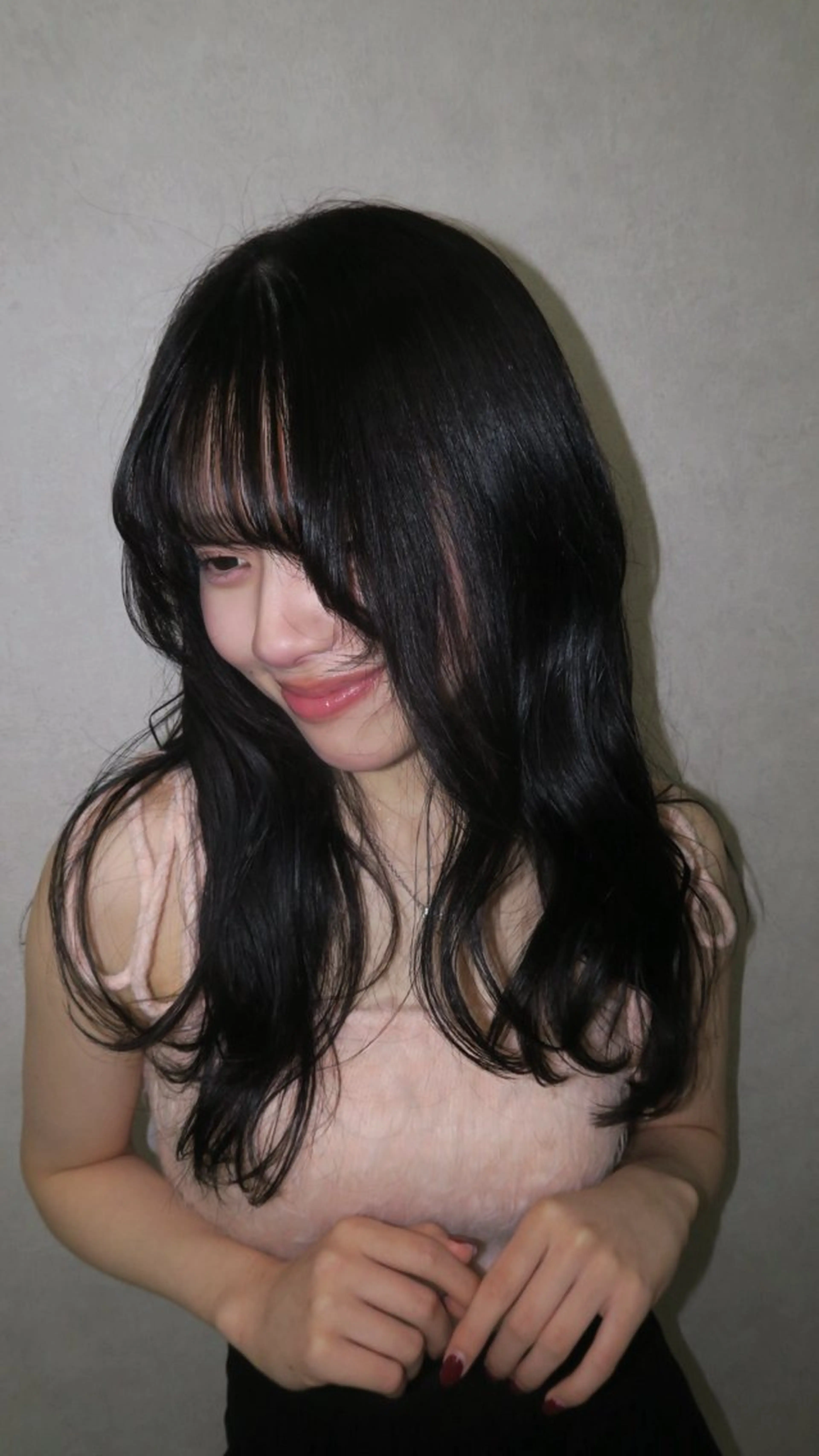 セミロング 韓国風ヘア Nakamura Manaのヘアスタイル