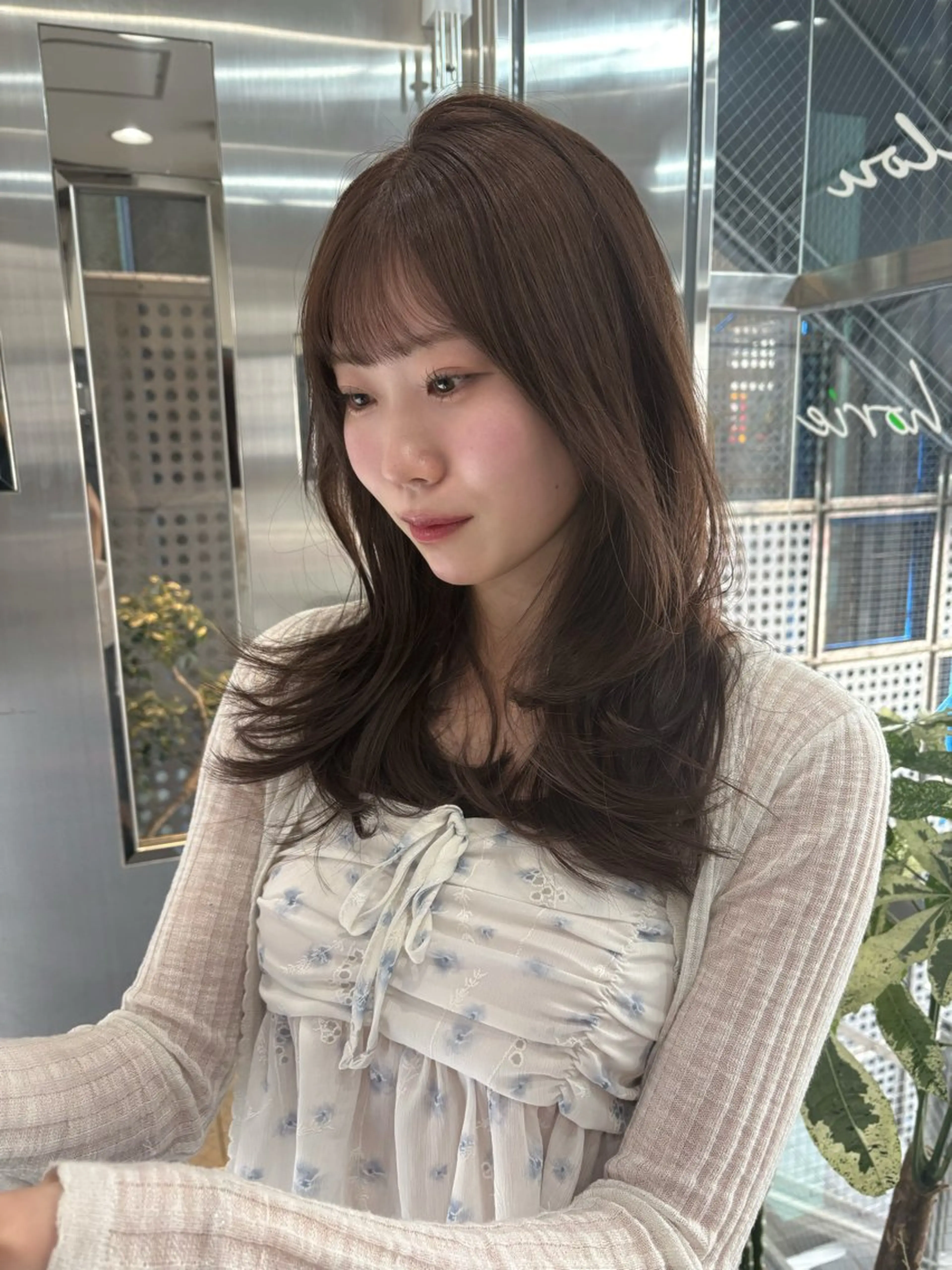 ロング カラー カット ヘアカラー 堀江/透明感 ベージュ/白川幸太のヘアスタイル