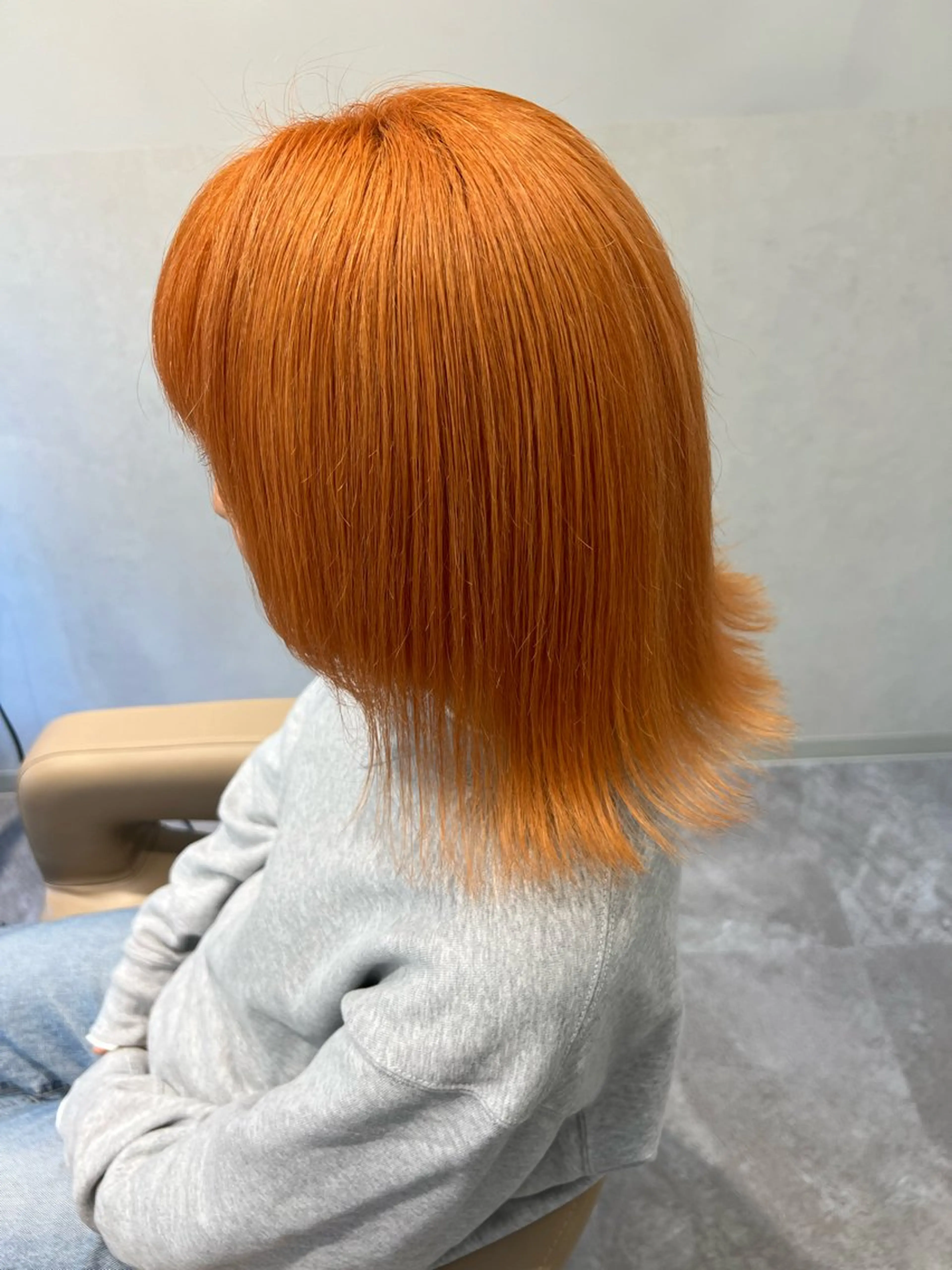 ミディアム カラー オレンジ 🍇おぐら めぐみ🍇のヘアスタイル