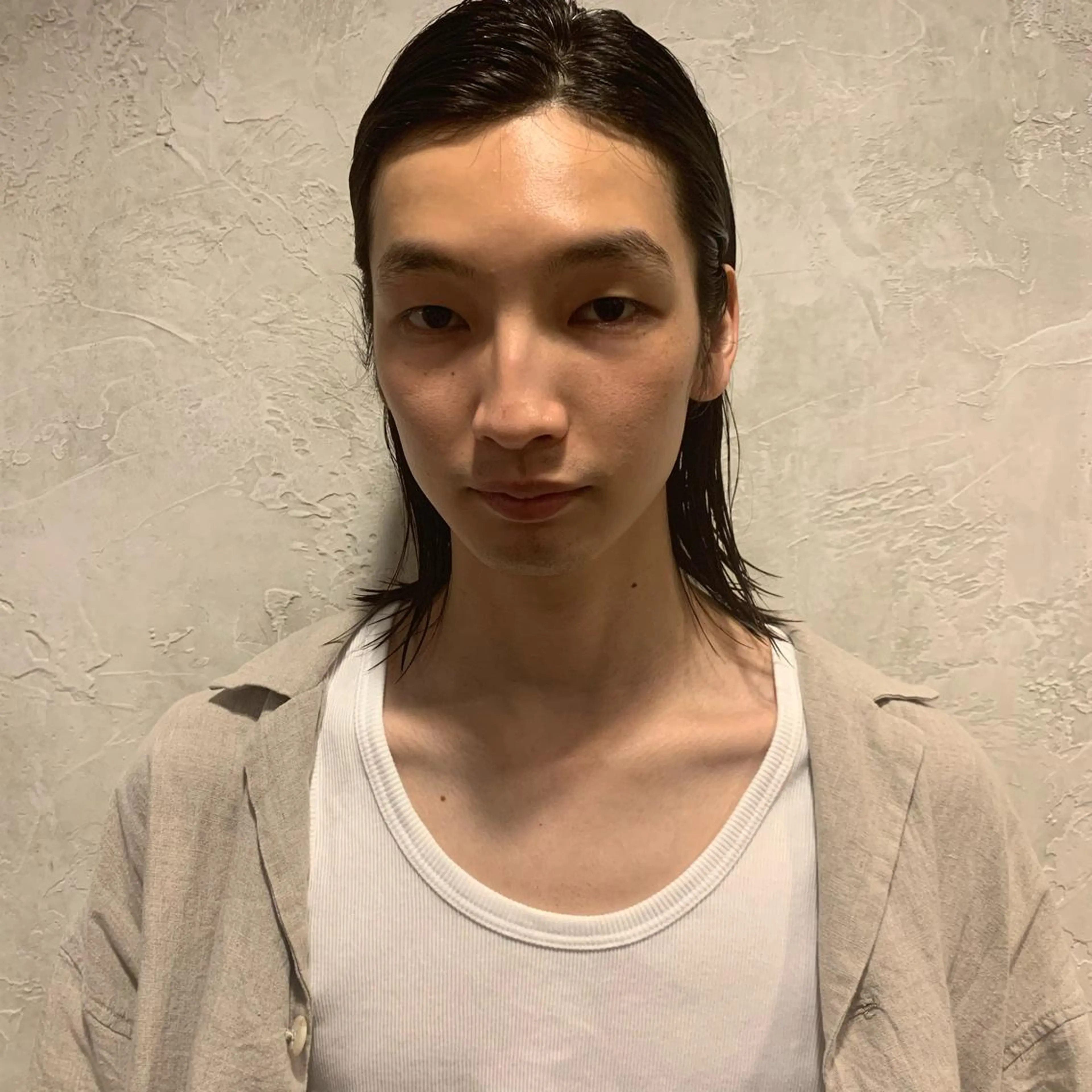 メンズ オールバック カット ウルフ、レイヤー 、メンズカットSHOのヘアスタイル