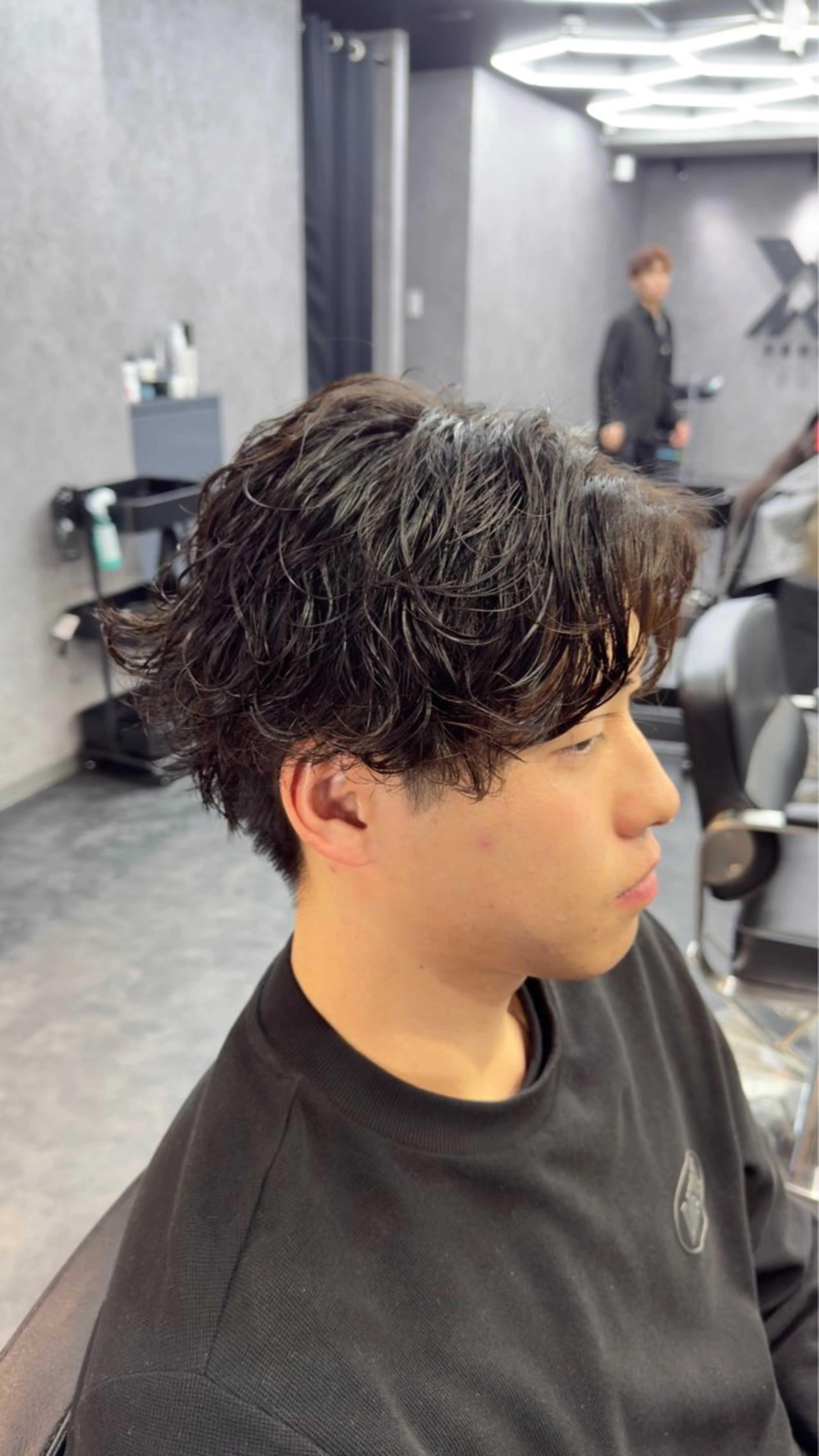 パーマ メンズ カット パーマ 深野 ちさとのヘアスタイル
