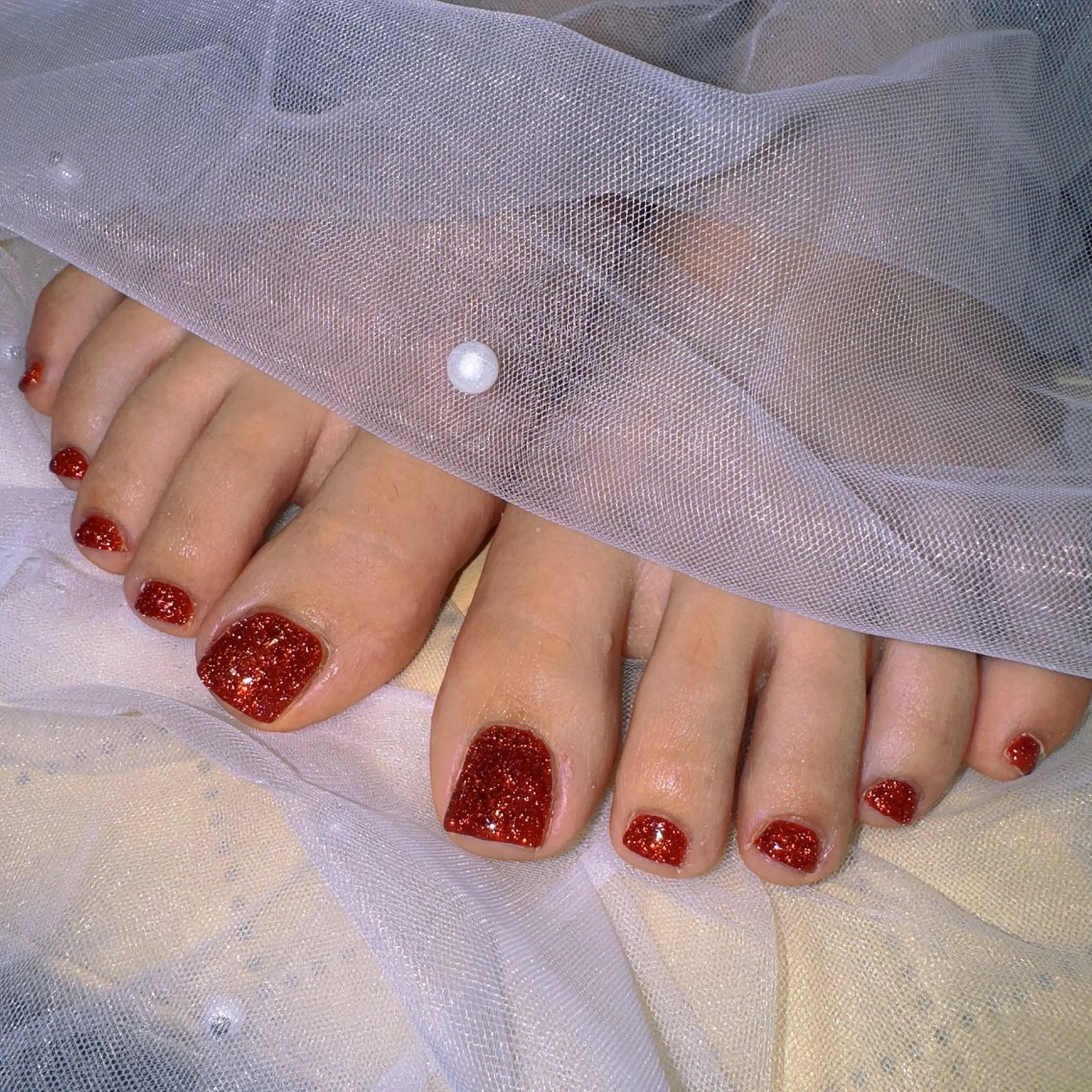 ネイル マグネットネイル フットネイル RIEKO🍒 ワンホン♡推しネイルのネイルデザイン