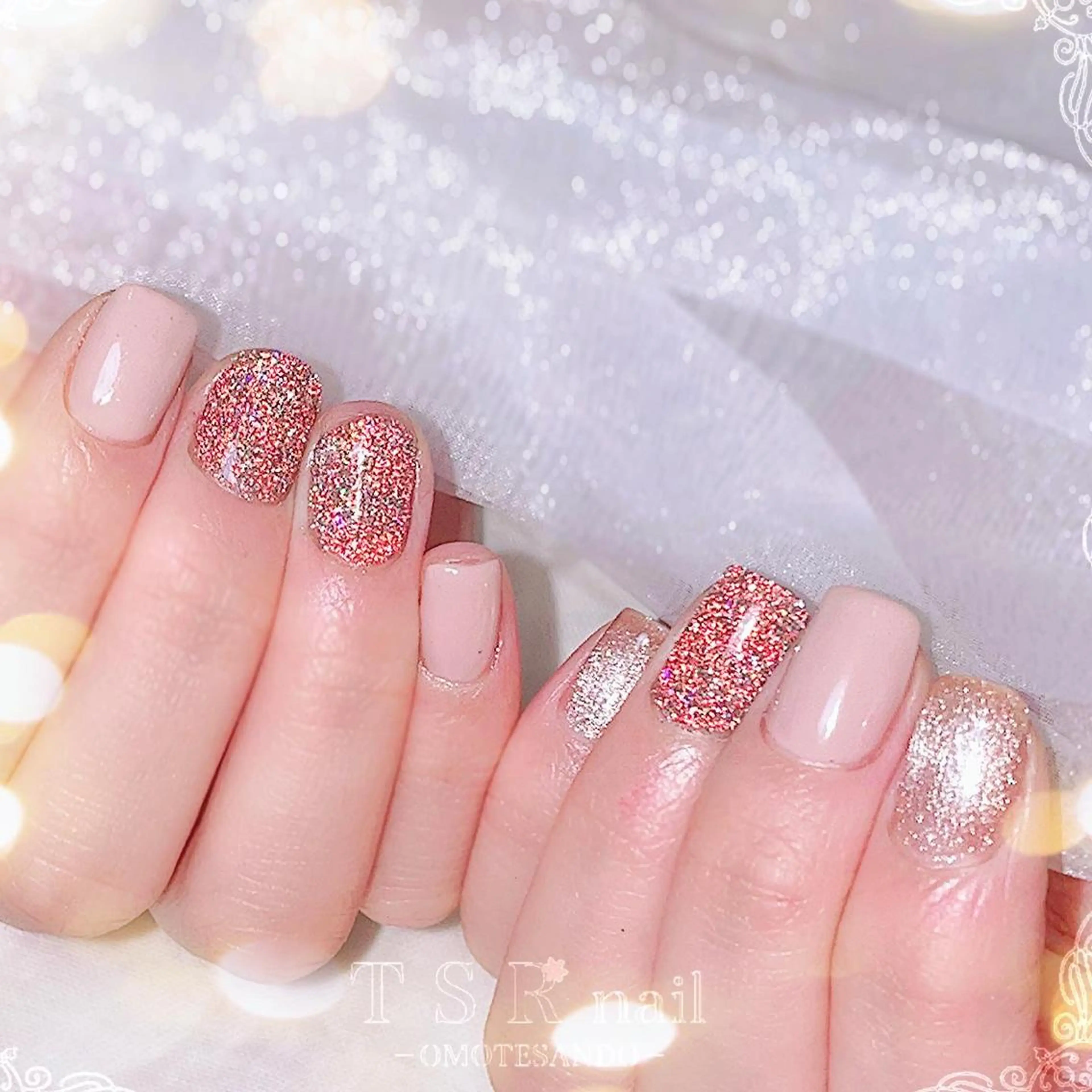 ネイル フラッシュネイル ジェルネイル ラメ(グリッター) マグネットネイル マットネイル ハンドネイル ハンドケア 爪咲 りり花のネイルデザイン