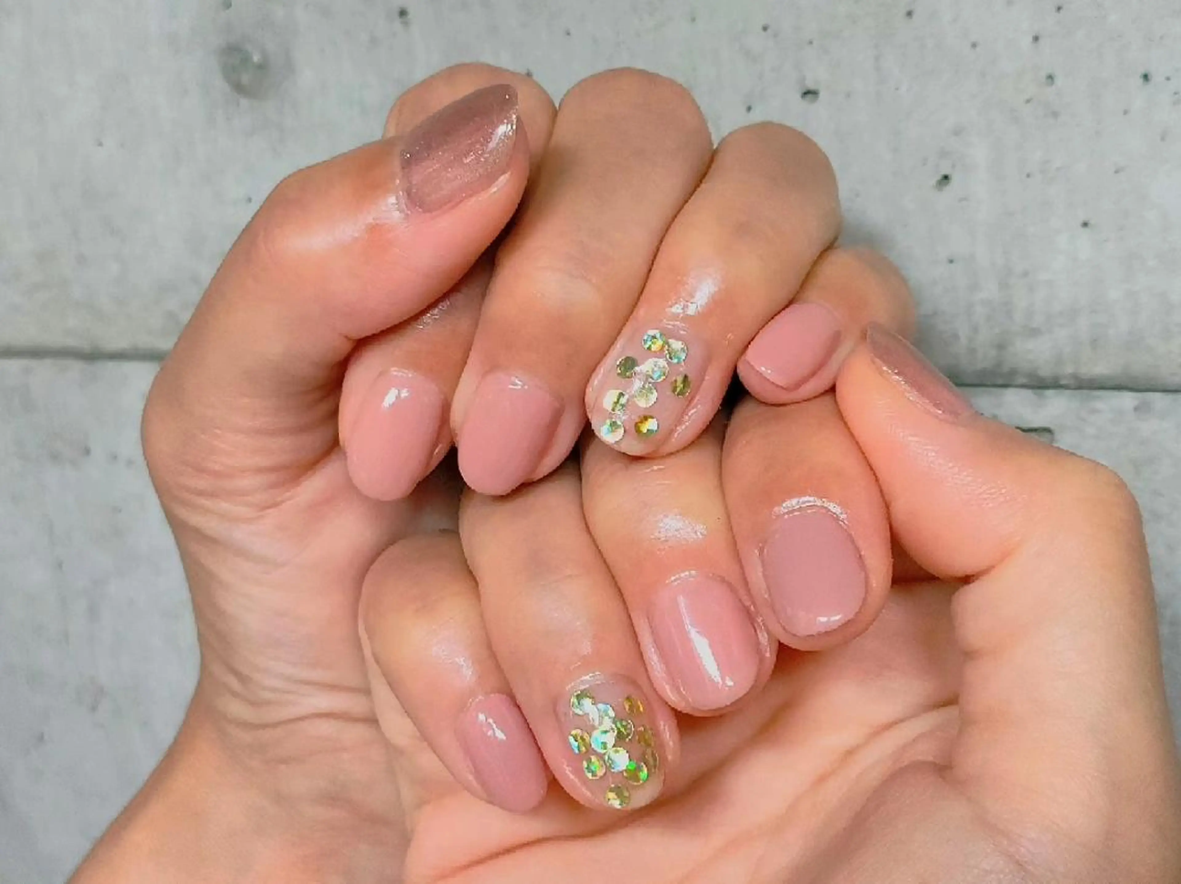 ネイル ラメ(グリッター) マグネットネイル ワンカラーネイル oir. nailsalonのネイルデザイン