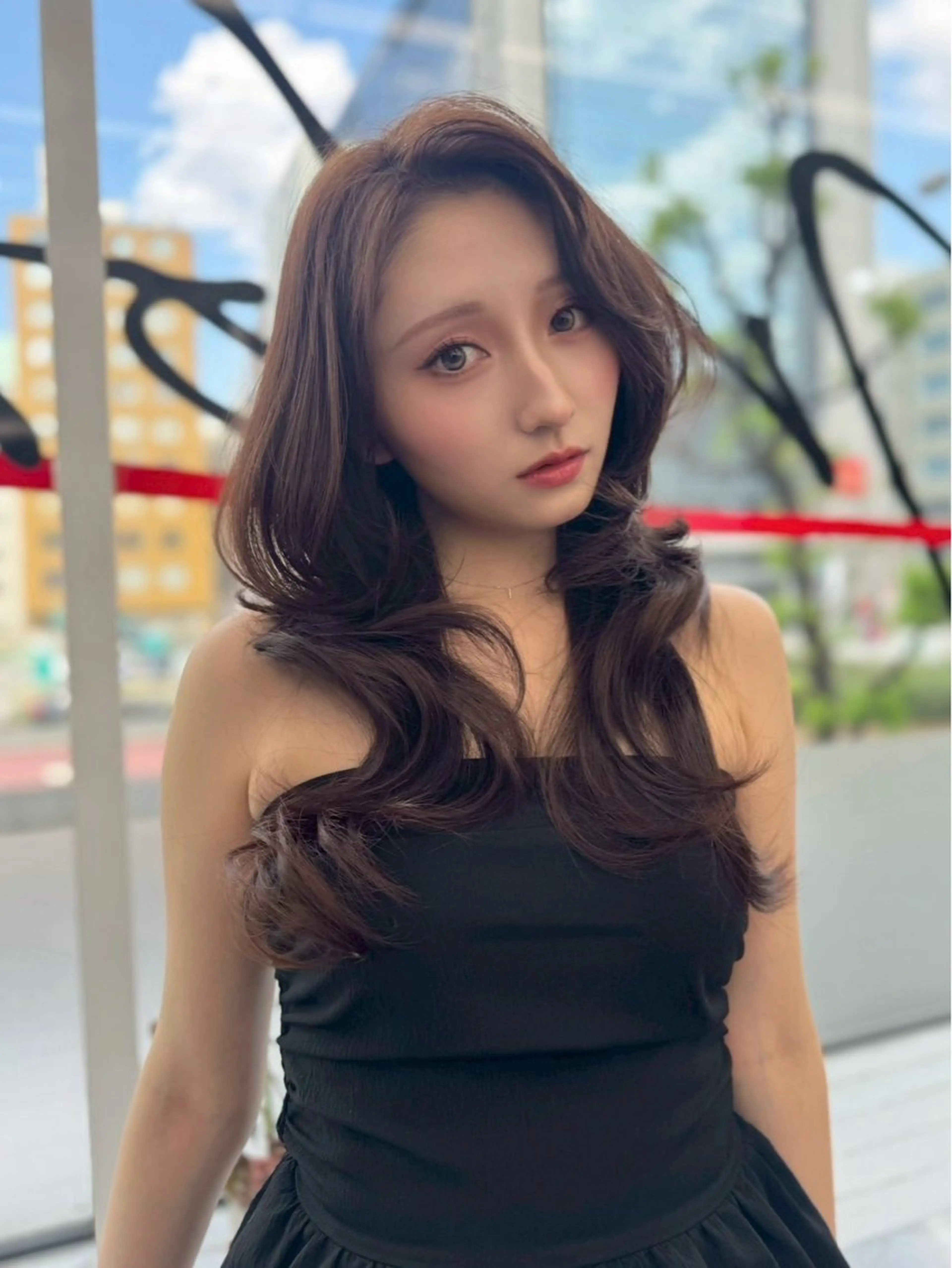 ロング カラー Ardore 韓国風カラー大阪のヘアスタイル