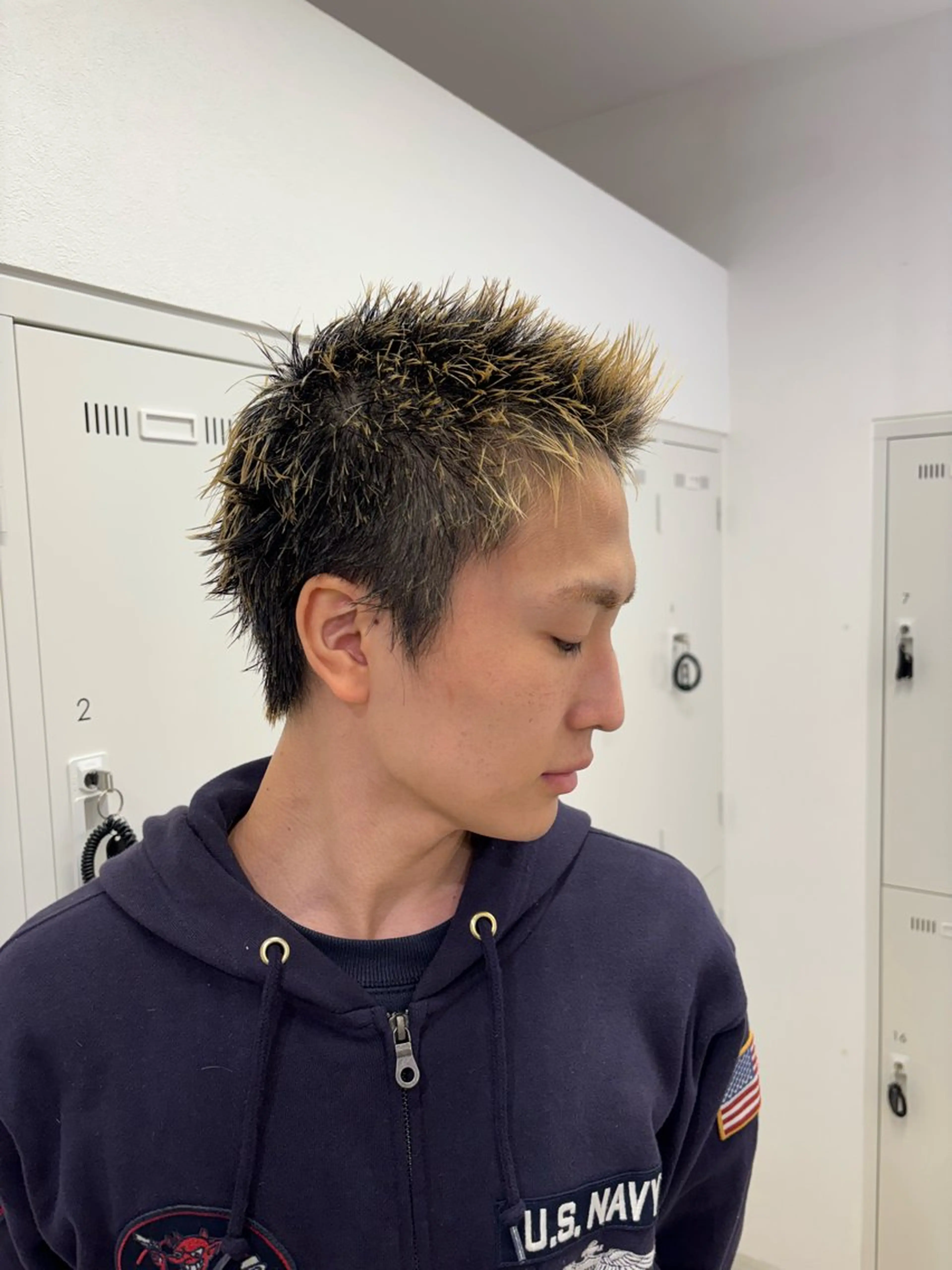 メンズ スパイキーショート カット ハードパーマ Rico💜のヘアスタイル