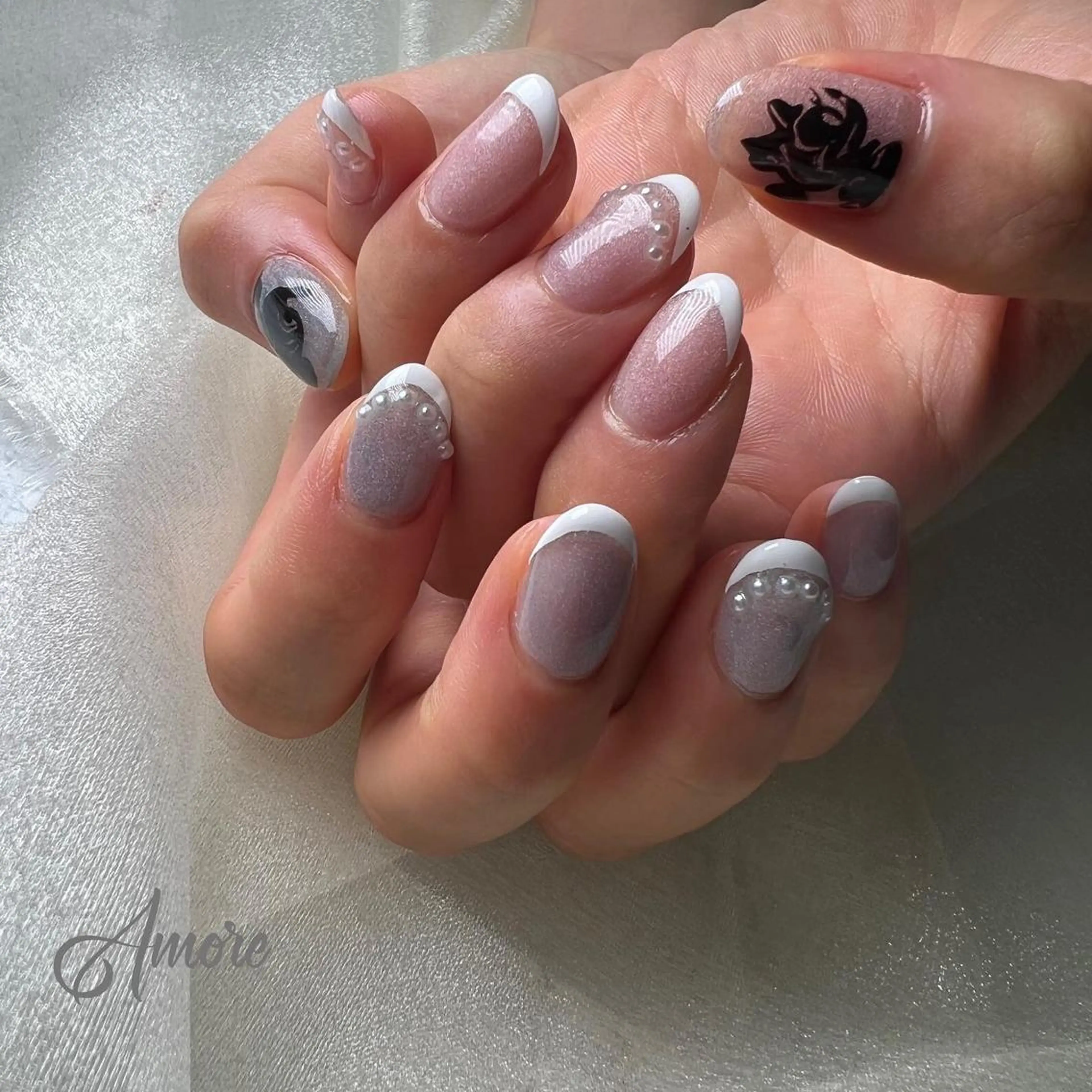 ネイル ジェルネイル 氷ネイル・うるうるネイル マグネットネイル ミラーネイル ニュアンスネイル You kyehwaのネイルデザイン