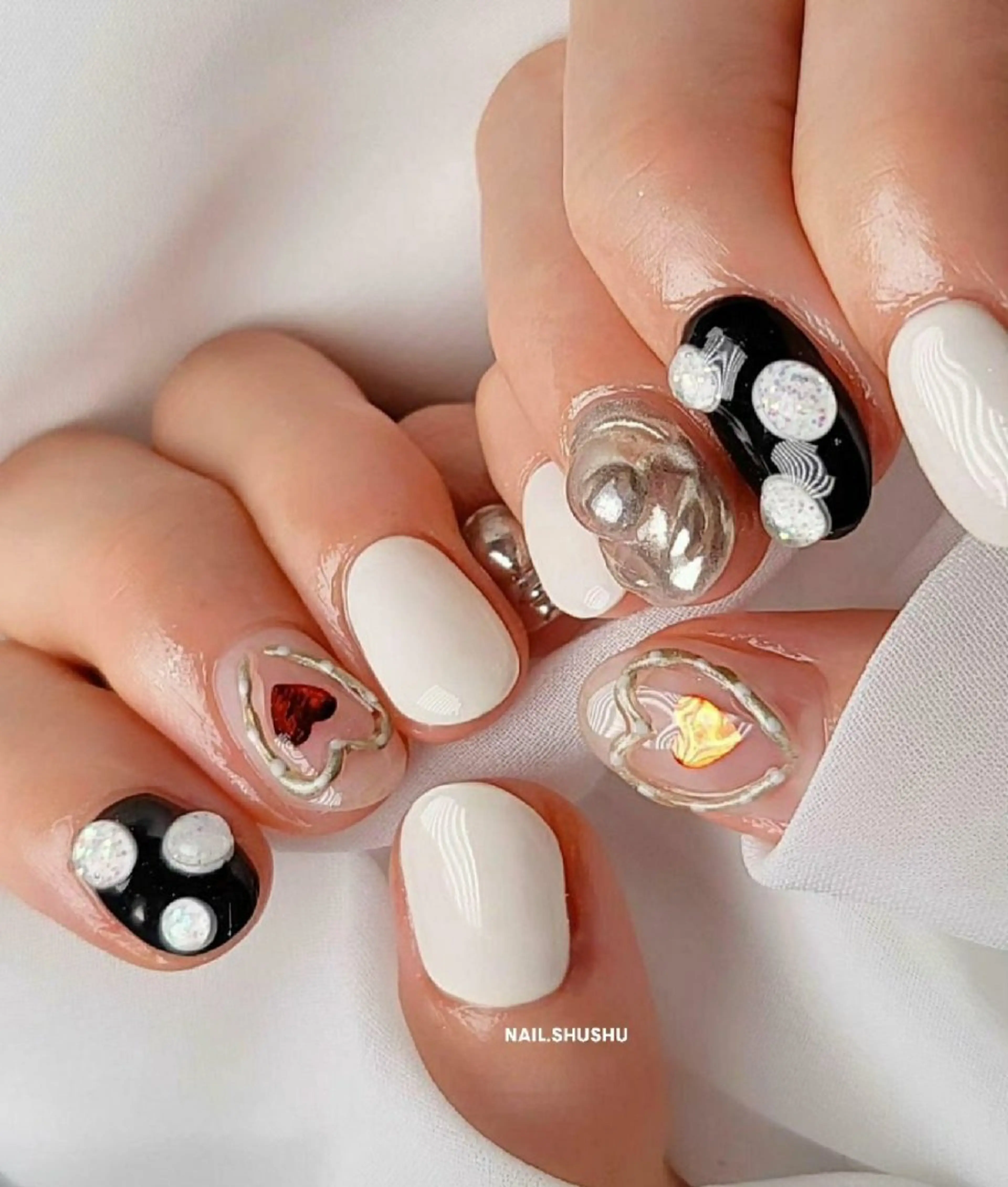 ネイル 持ち込み ニュアンスネイル ワンカラーネイル シンプルネイル 夏ネイル 3dパーツ/流行り 👧shushu❤️のネイルデザイン