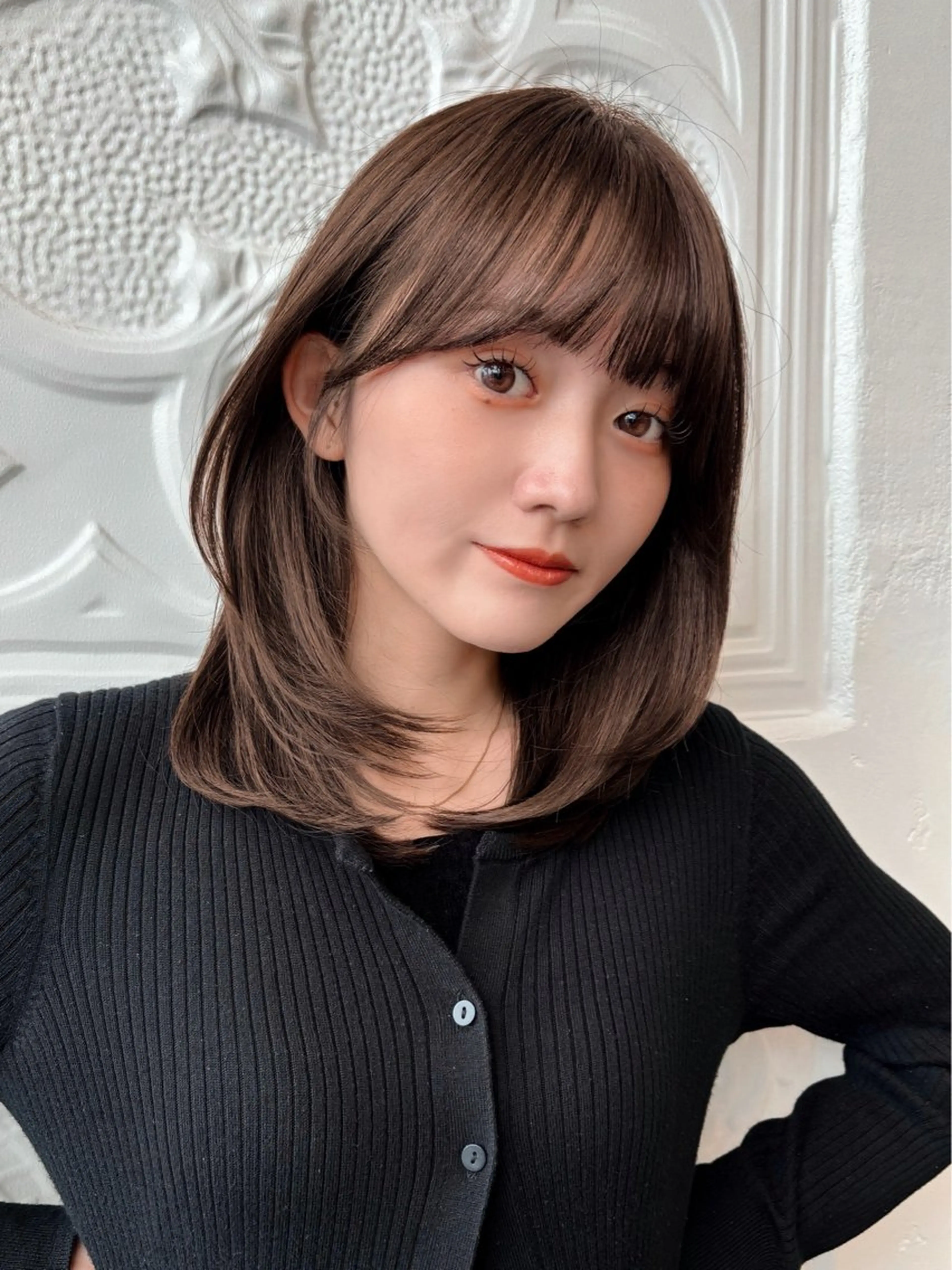 ミディアム カラー ヘアアレンジ ベージュカラー 透明感カラー ボブ レイヤーカット 🌱ボブ/レイヤー/ ベージュ/あやみ✨のヘアスタイル