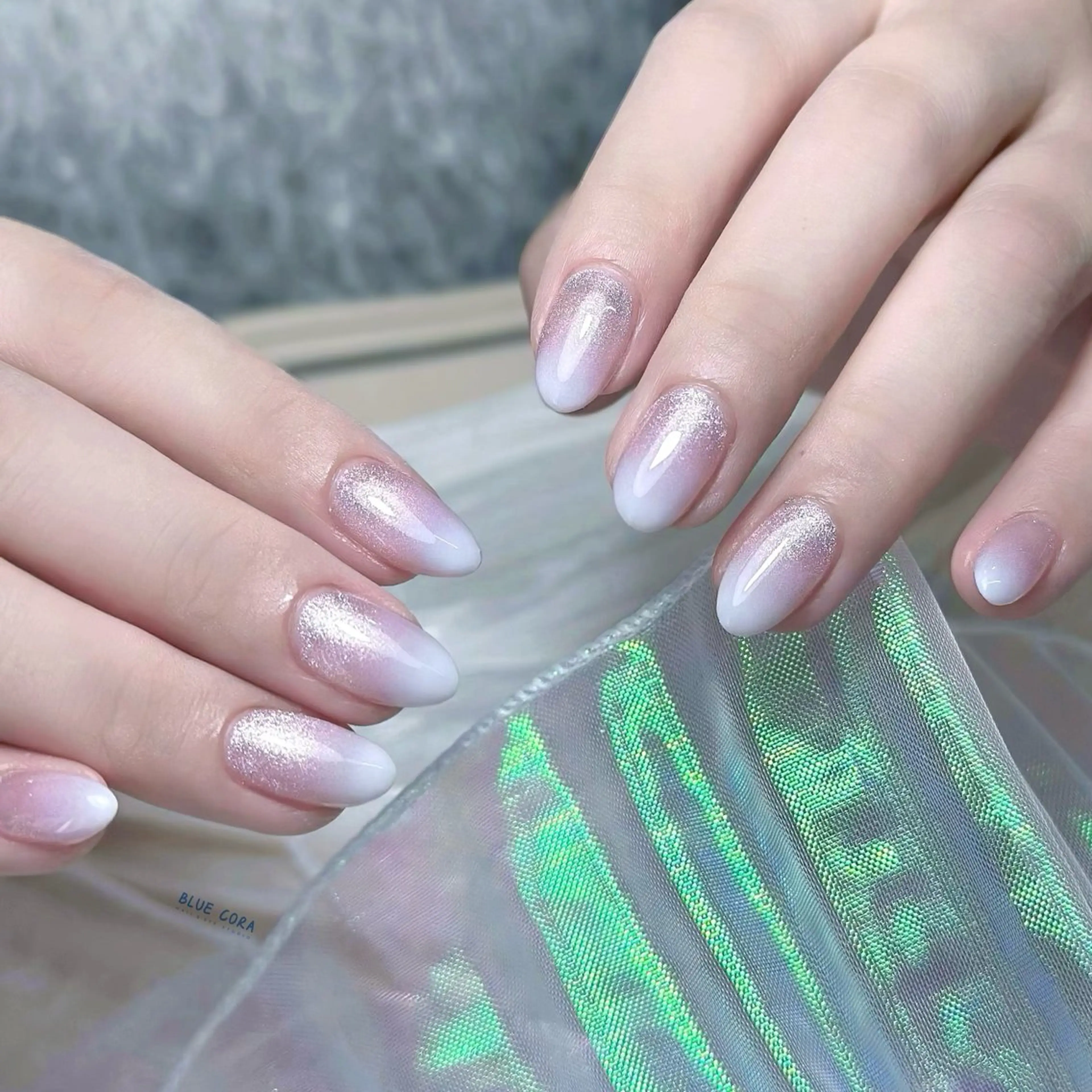 ネイル マグネットネイル ハンドネイル BLUE CORAのネイルデザイン