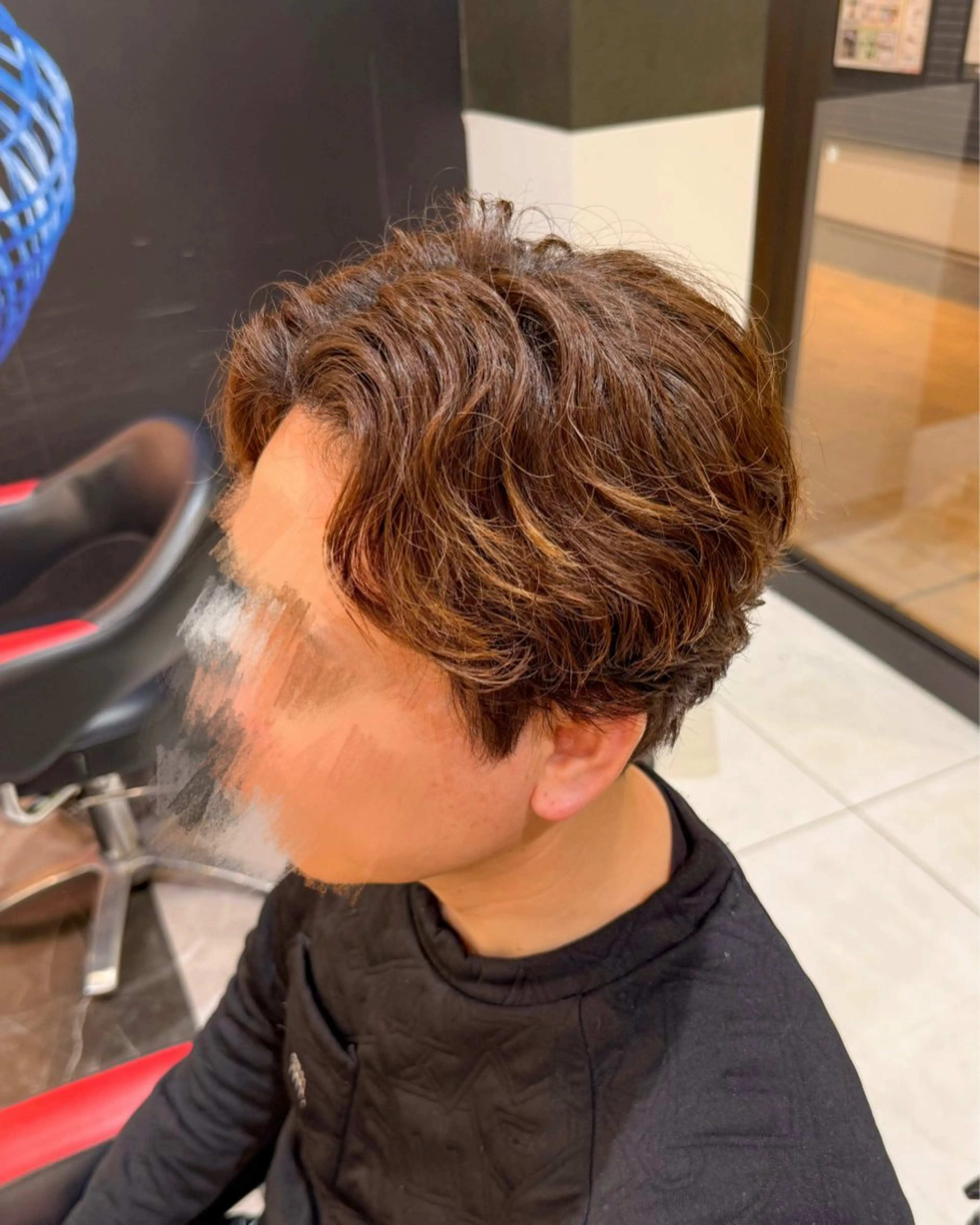 パーマ メンズ レディースモデル募集 無料/田中海斗のヘアスタイル