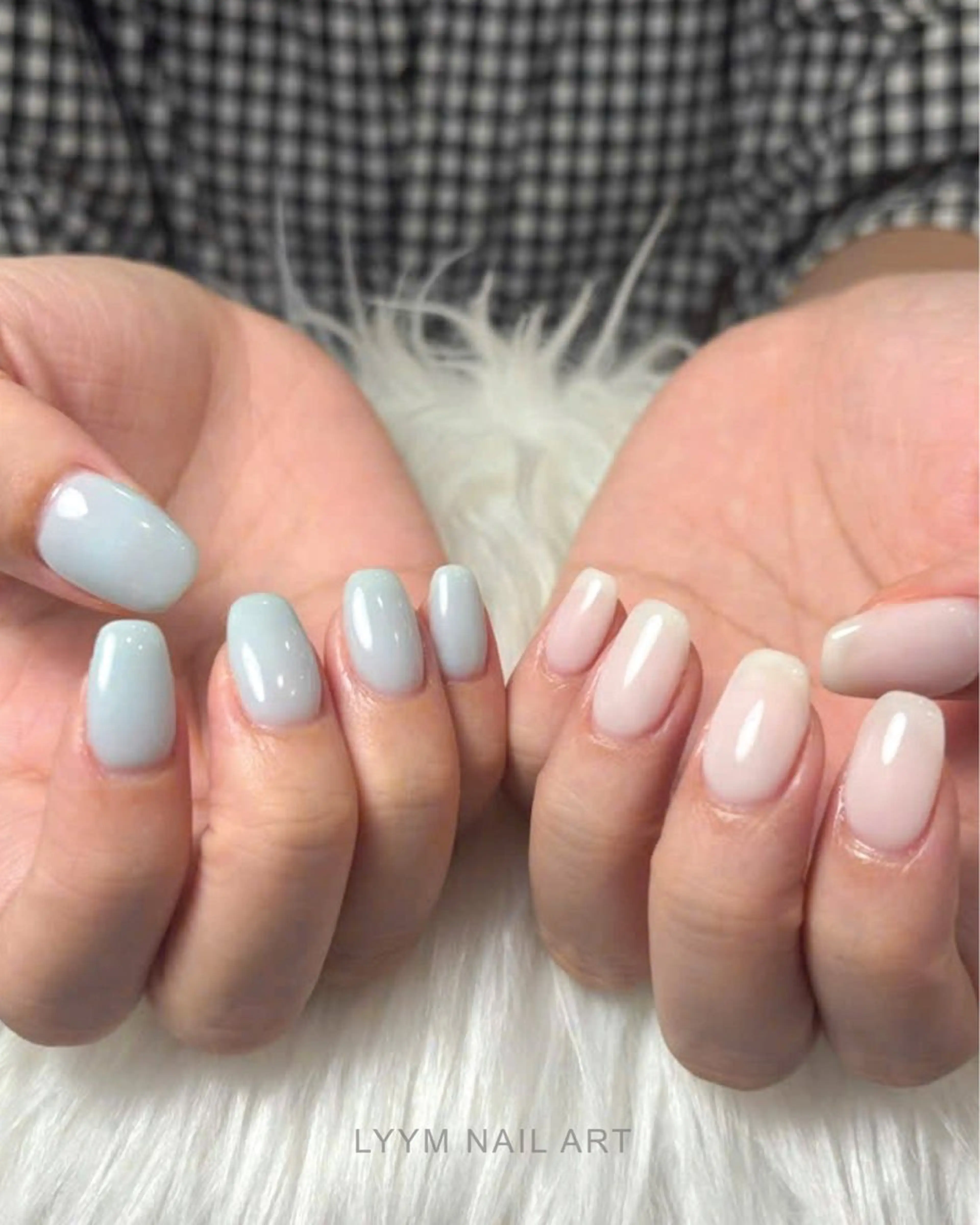 ネイル 韓国ネイル ロングネイル ミラーネイル シルバー シンプルネイル LYYM Salonのネイルデザイン