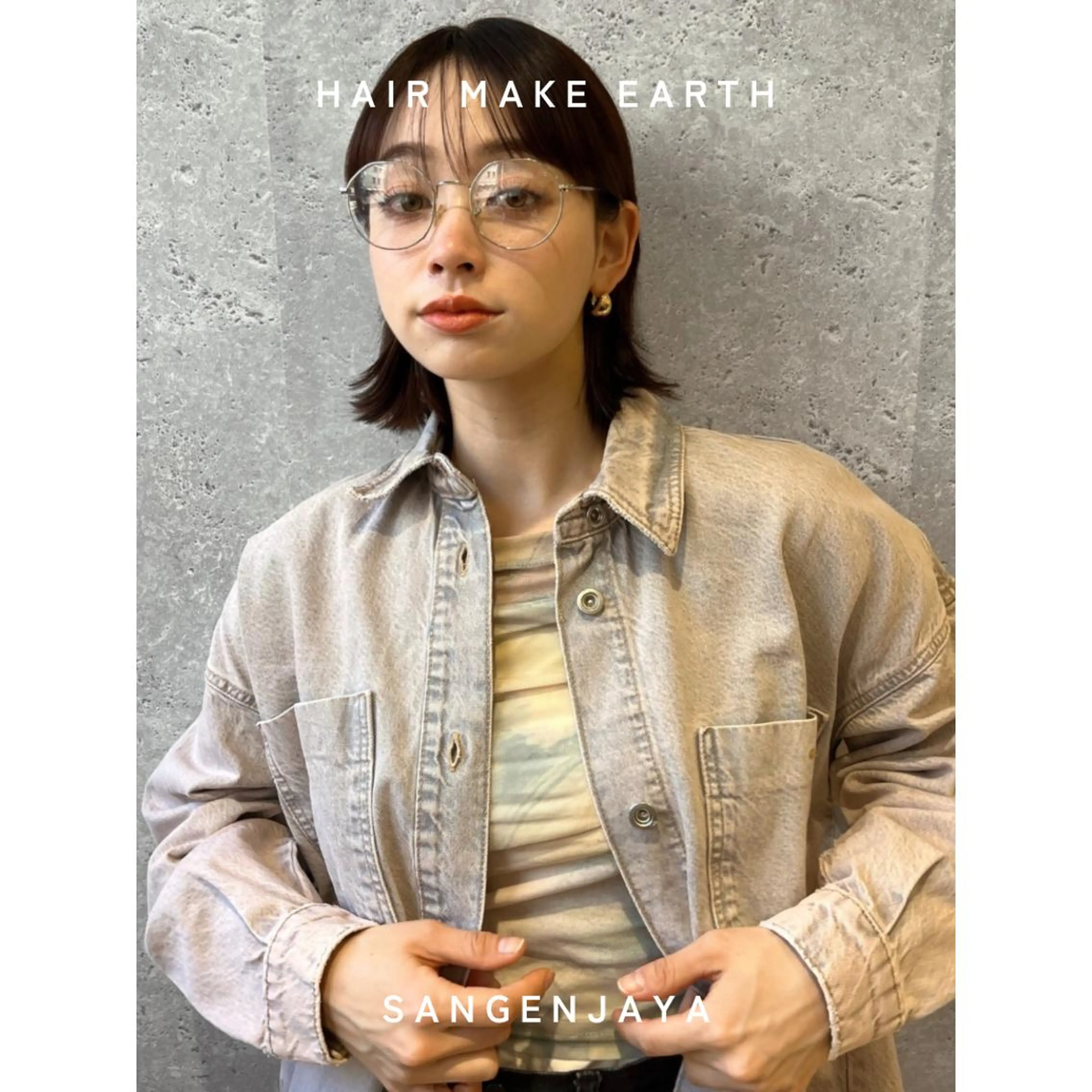 ミディアム ボブレイヤー ボブ くびれヘア レイヤーカット 外ハネヘア hair make earth 🪡のヘアスタイル