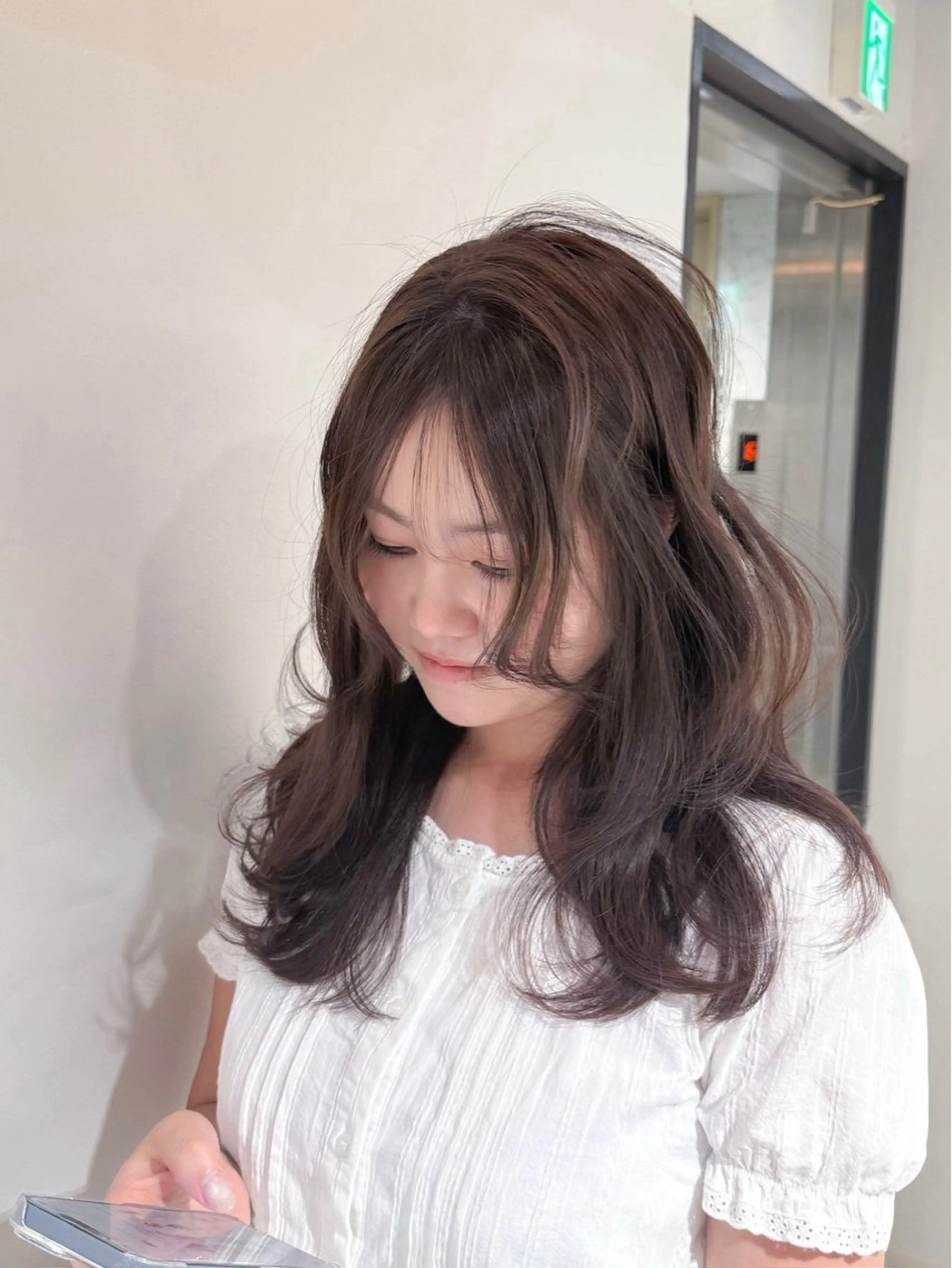 ロング カラー メンズ 透明感カラー 盛れる艶カラー× レイヤーカット/咲来のヘアスタイル