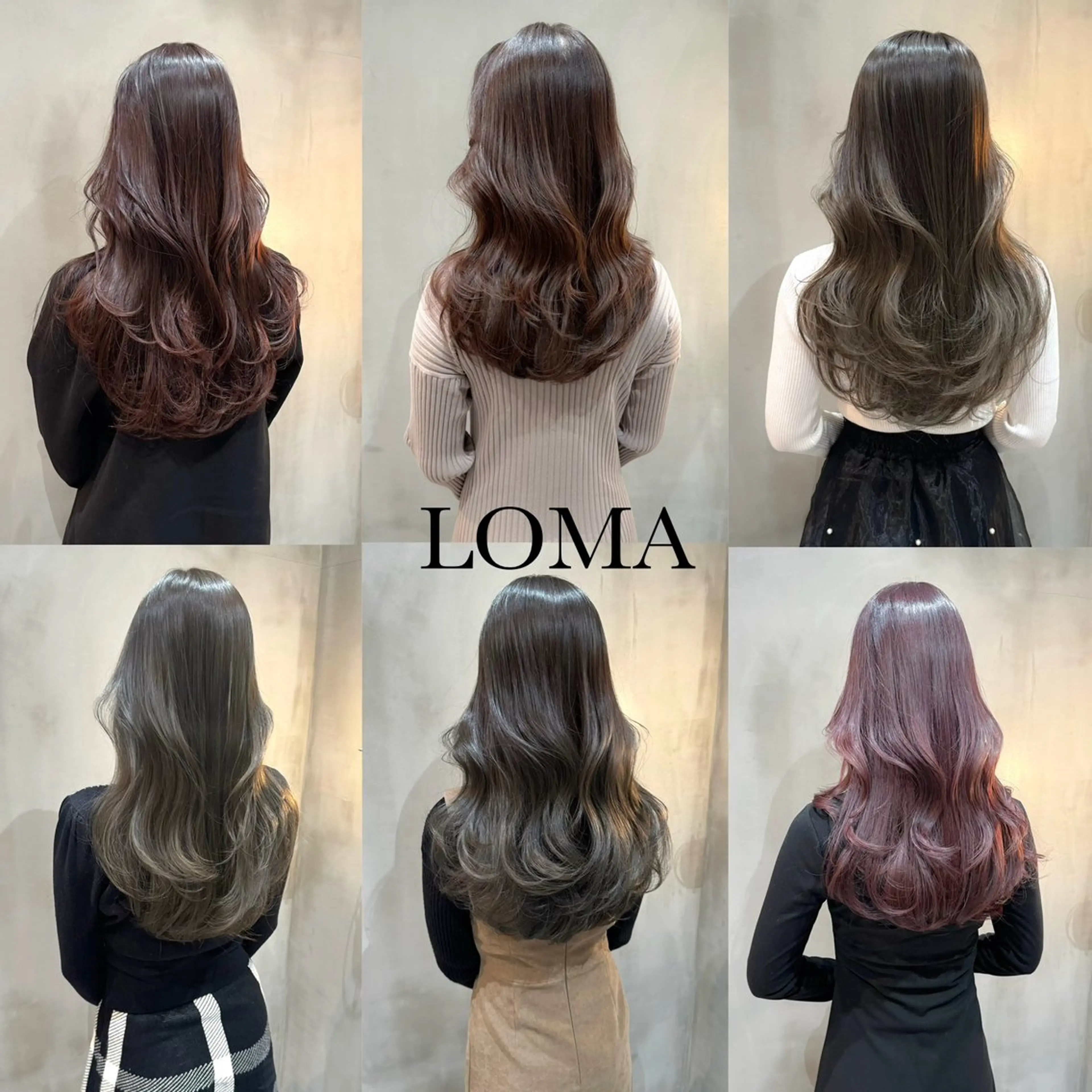 ロング 韓国風ヘア レイヤーカット カット ヘアカラー 縮毛矯正 LOMA🇰🇷 銀座クボタのヘアスタイル