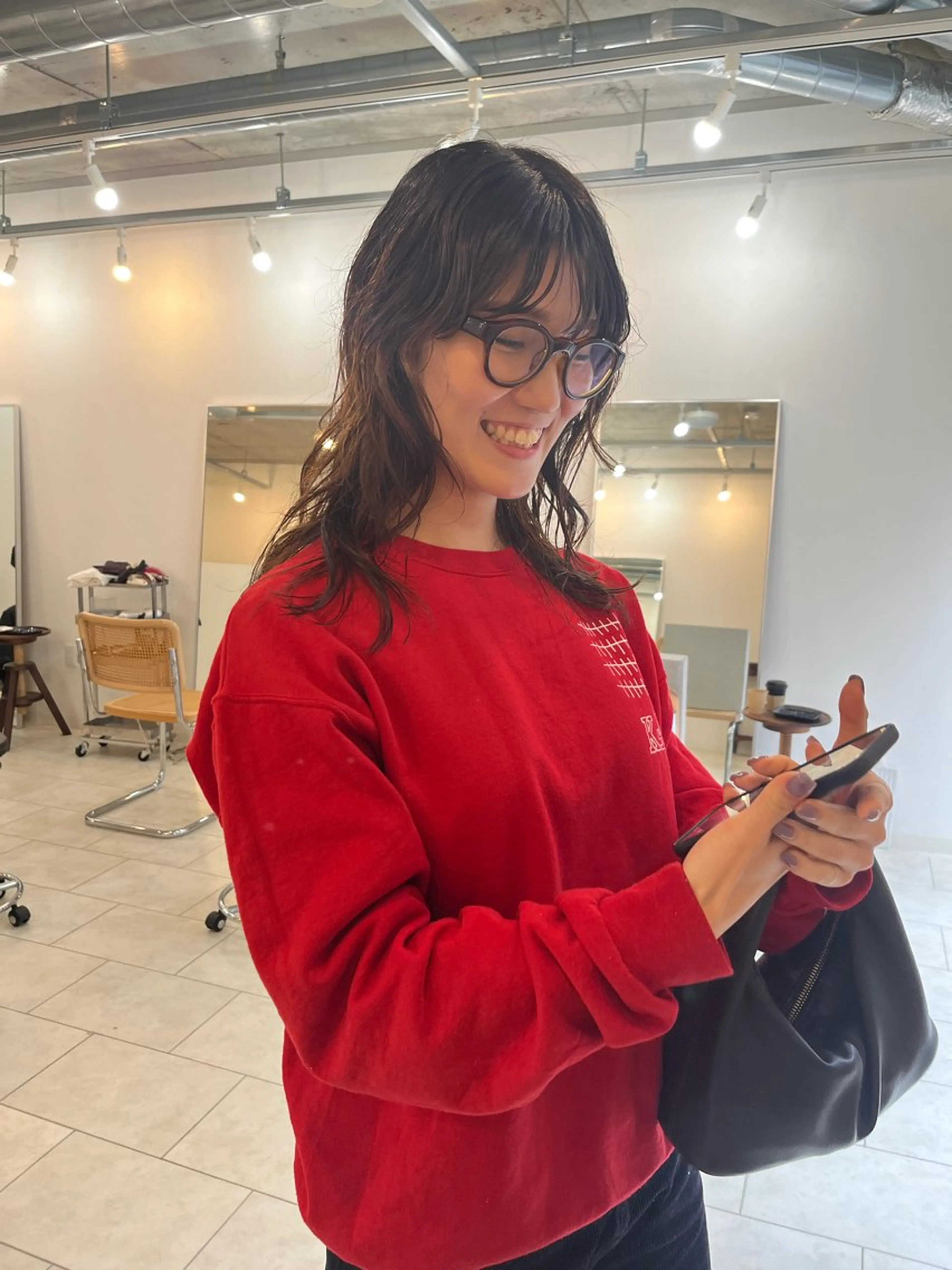 セミロング パーマ カット パーマ eri kinjoのヘアスタイル