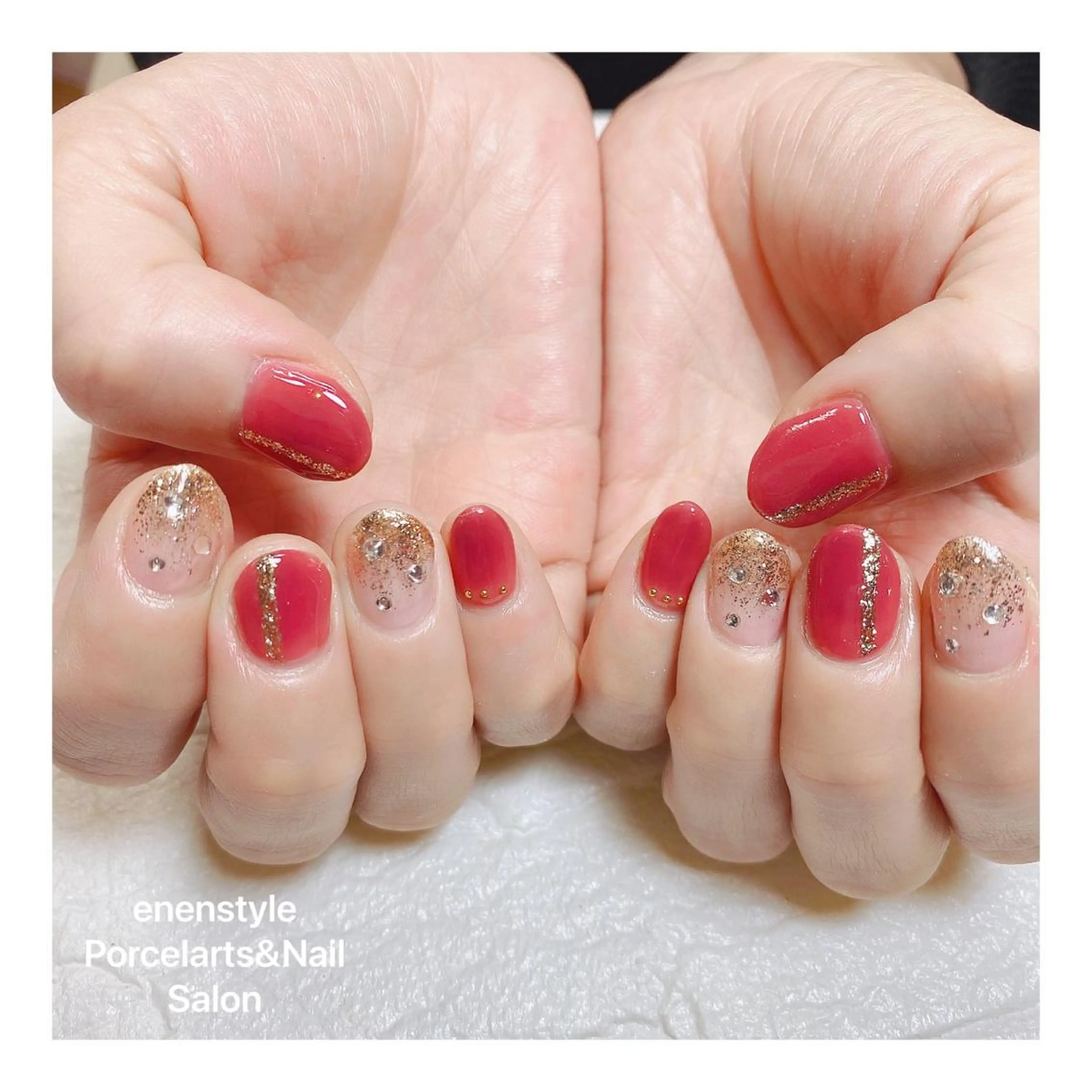 ショート ネイル ハンドネイル 👑enen style👑のネイルデザイン