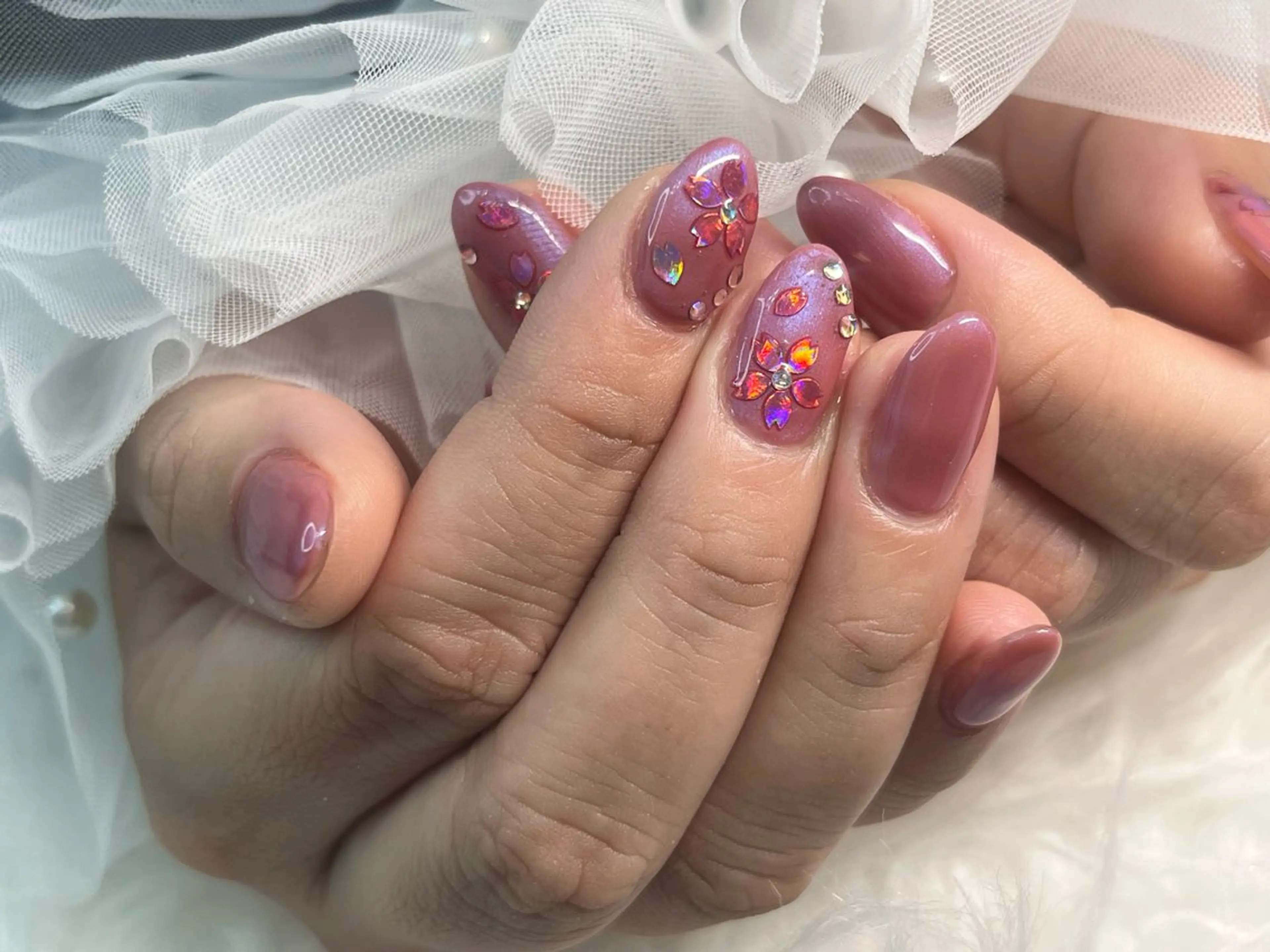 ネイル アートネイル マグネットネイル ニュアンスネイル ワンカラーネイル シンプルネイル ハンドネイル プライベートサロン N's Nailのネイルデザイン