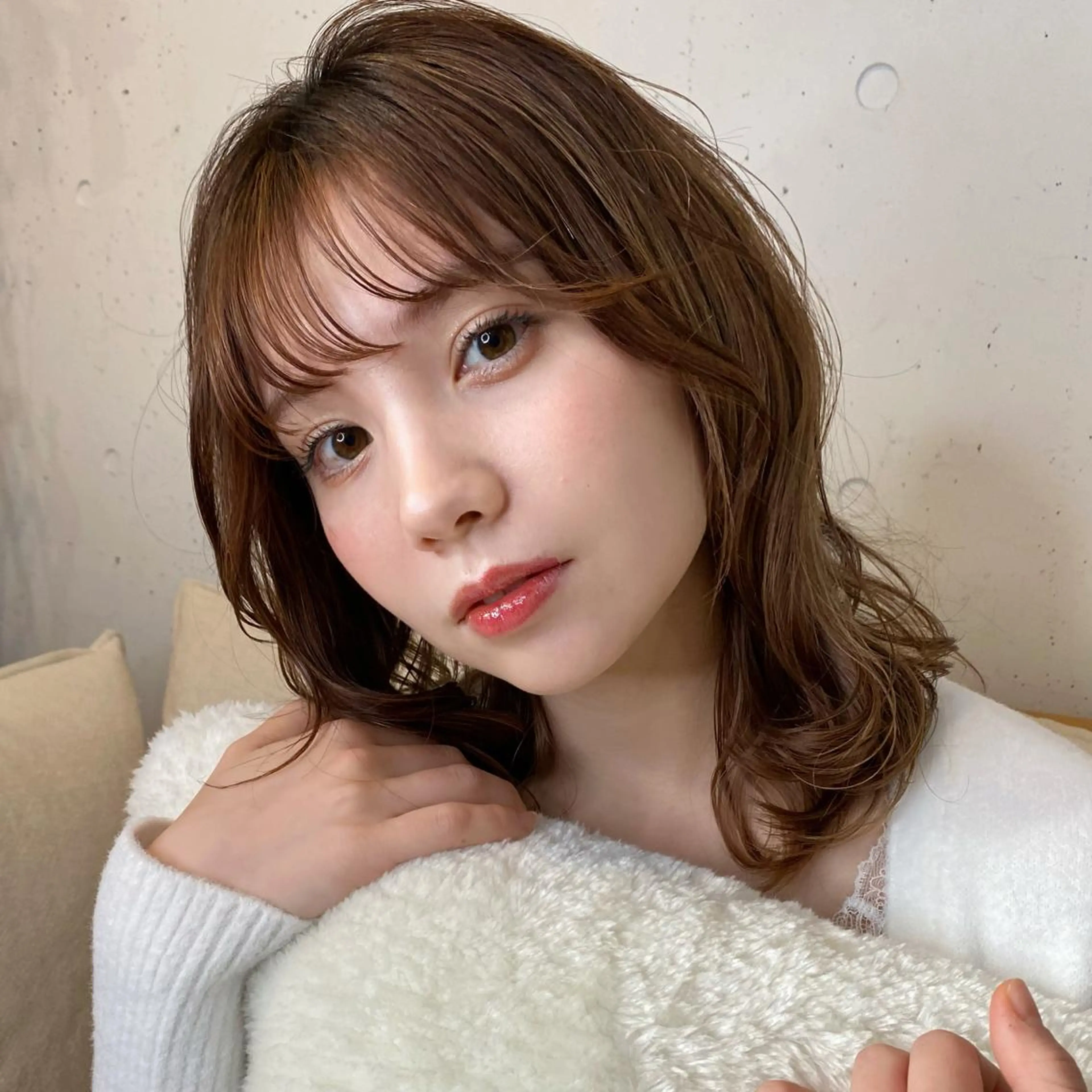 ミディアム カラー 🪭risa 暖色/レイヤー🪭のヘアスタイル