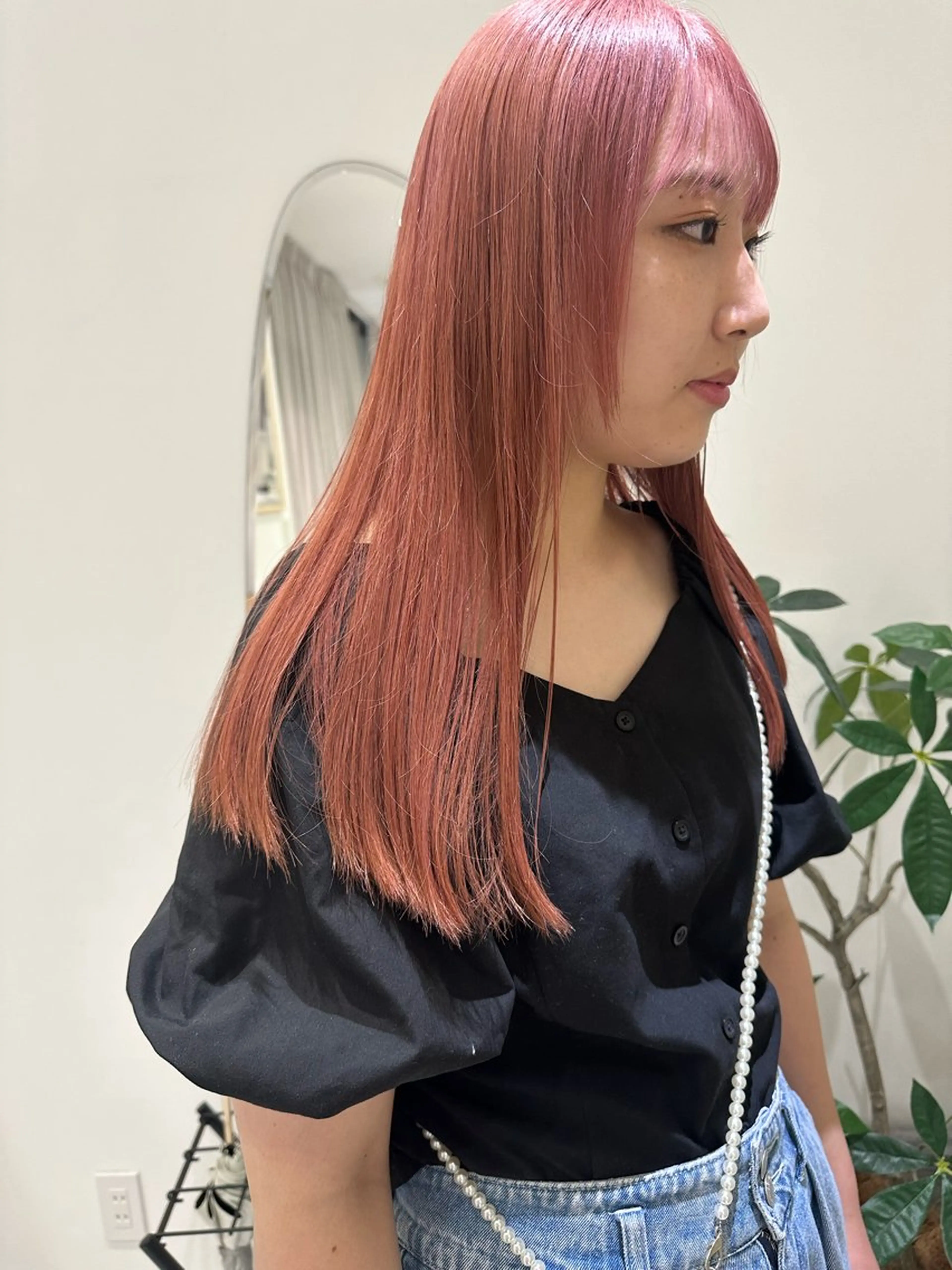 ロング カラー ベージュカラー ピンクカラー ピンクベージュ ロング ヘアカラー レイヤー/ボブ/ 顔周り/yukinaのヘアスタイル