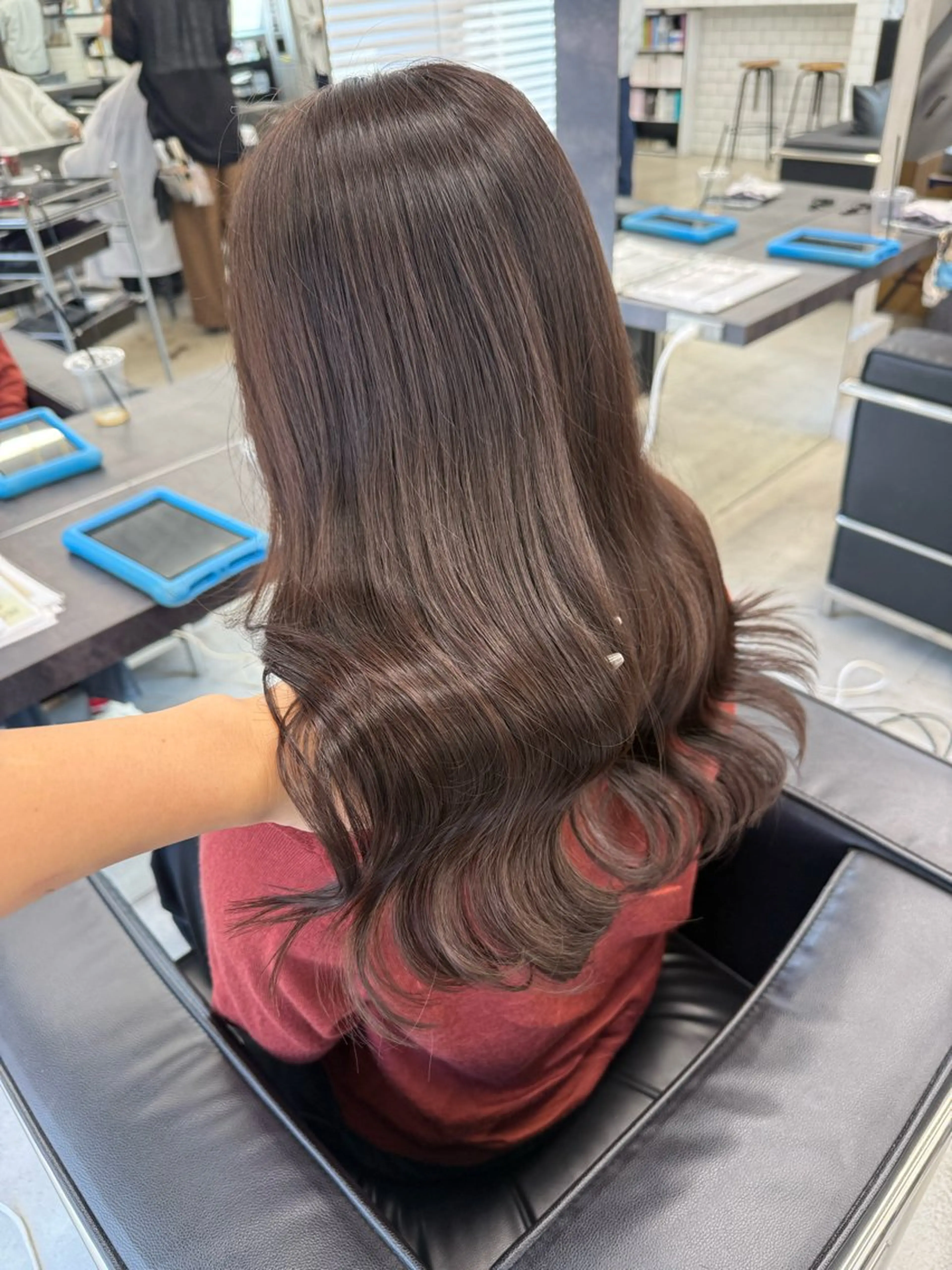 ロング カット ヘアカラー トリートメント 韓国🫧髪質改善🫧 縮毛矯正🫧陽菜🫧のヘアスタイル