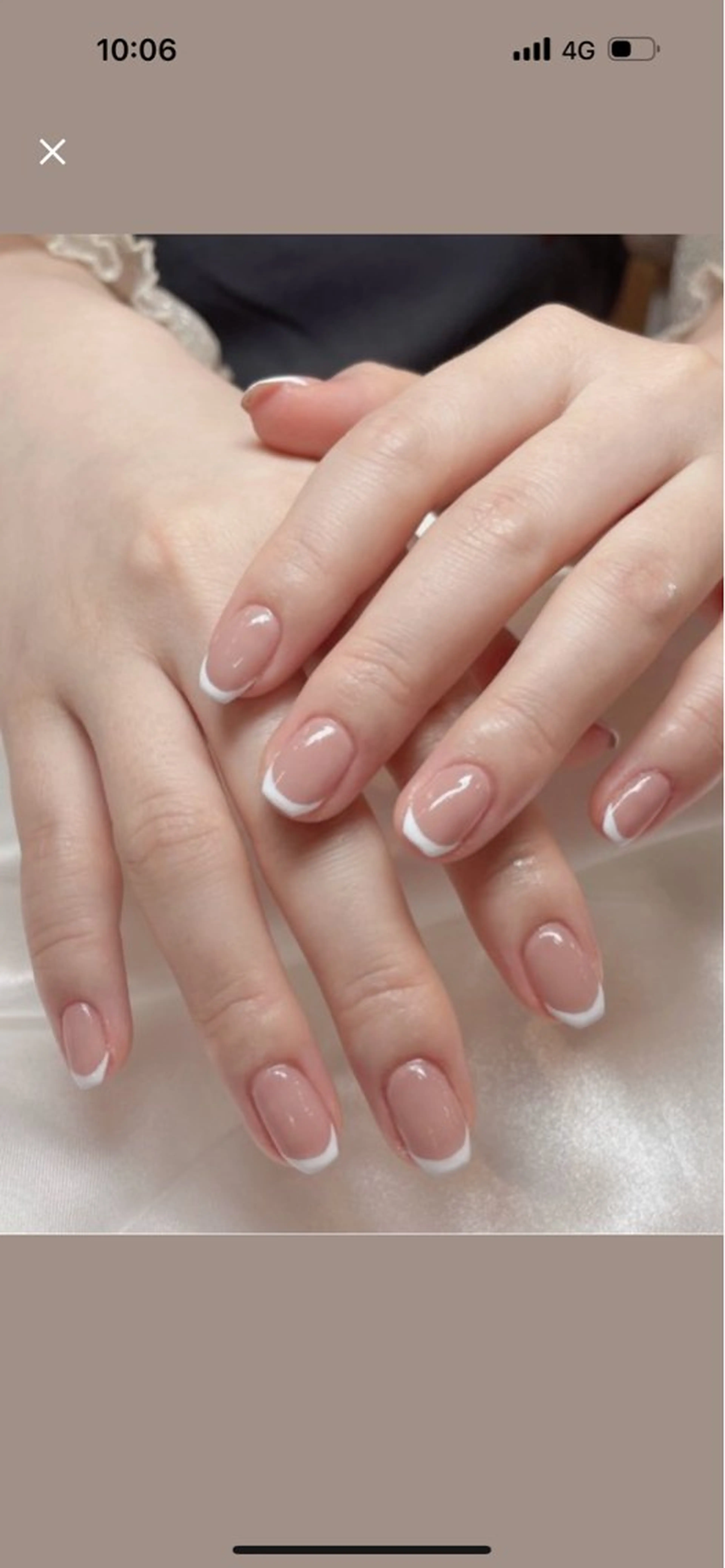 ネイル ハンドネイル Kaka_ パラジェル、長さだしのネイルデザイン