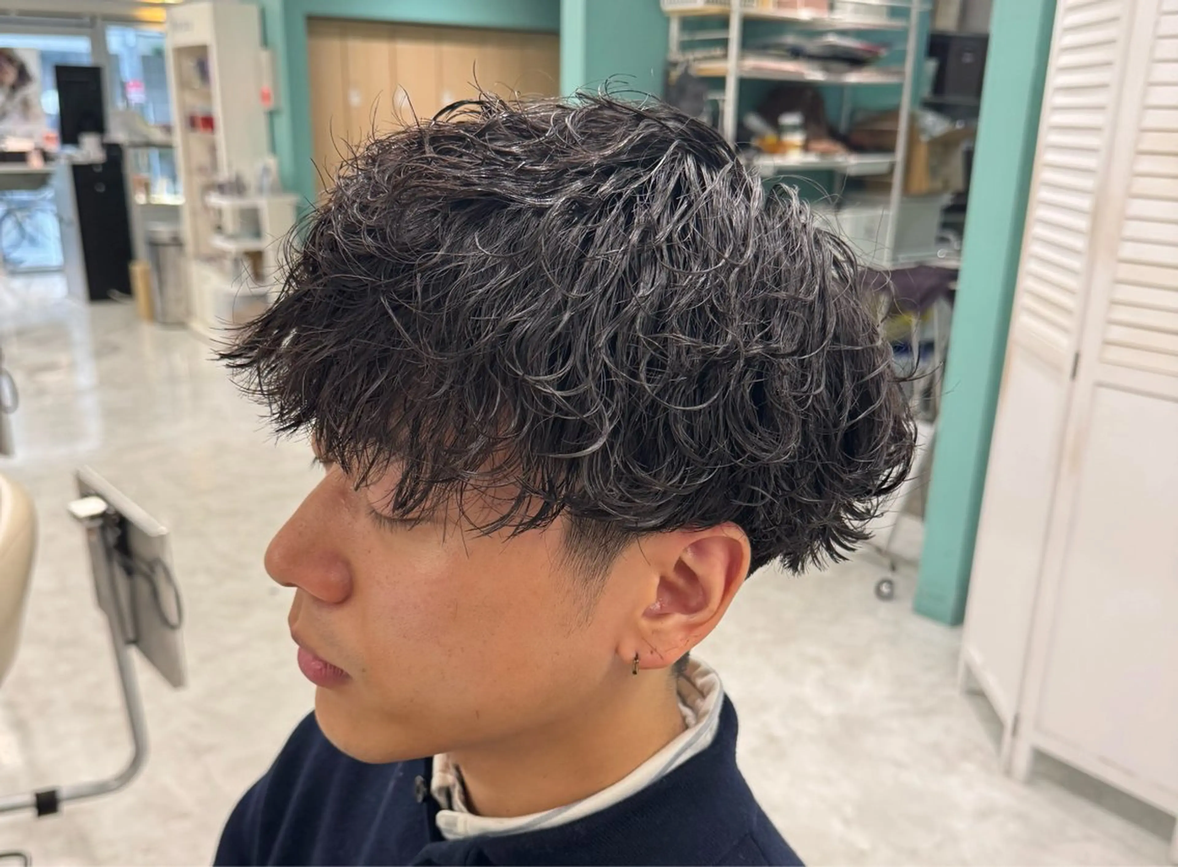 ショート カラー パーマ メンズ カット パーマ HRABRA ゆづきのヘアスタイル