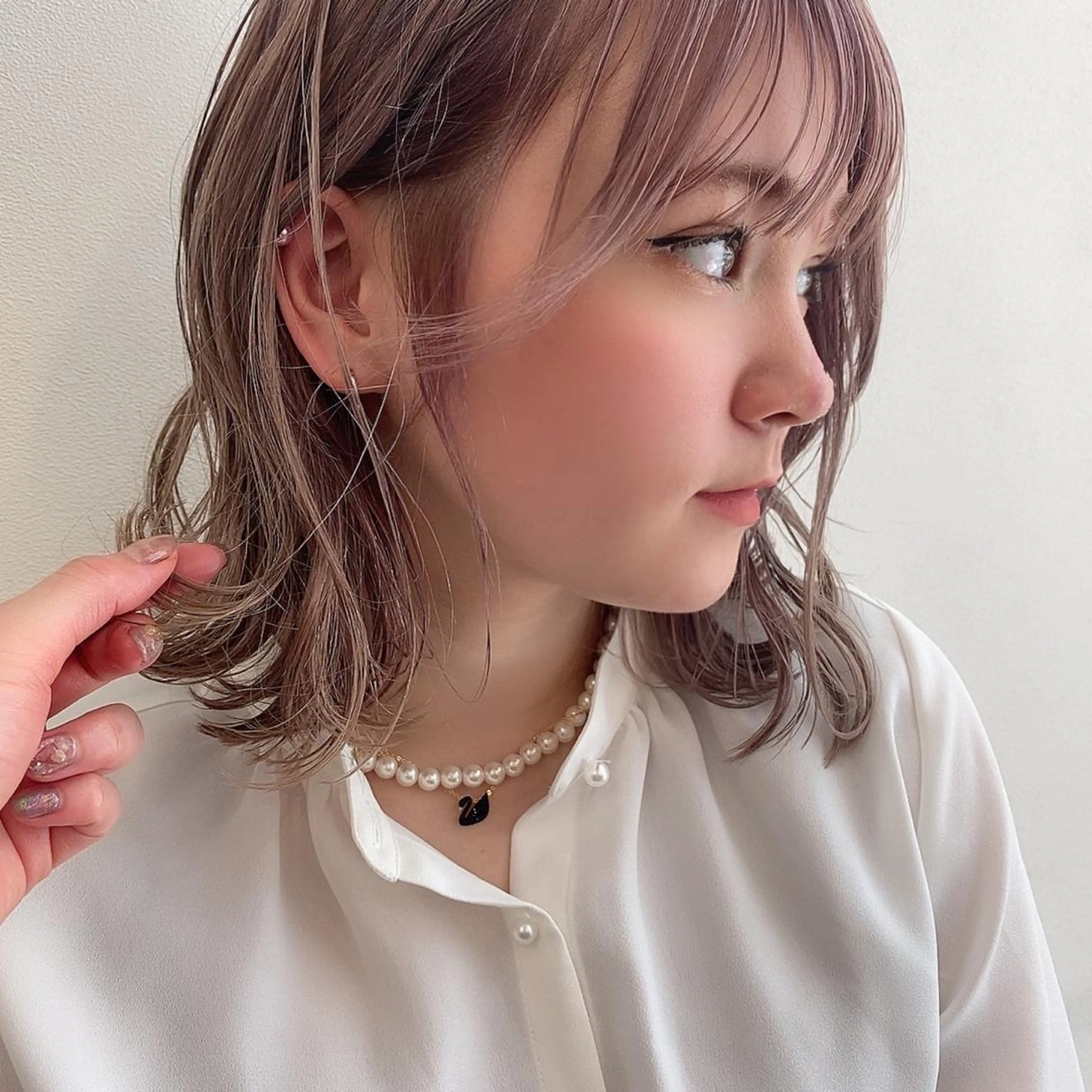 セミロング パーマ ✨艶髪✨ 奈須晴香のヘアスタイル