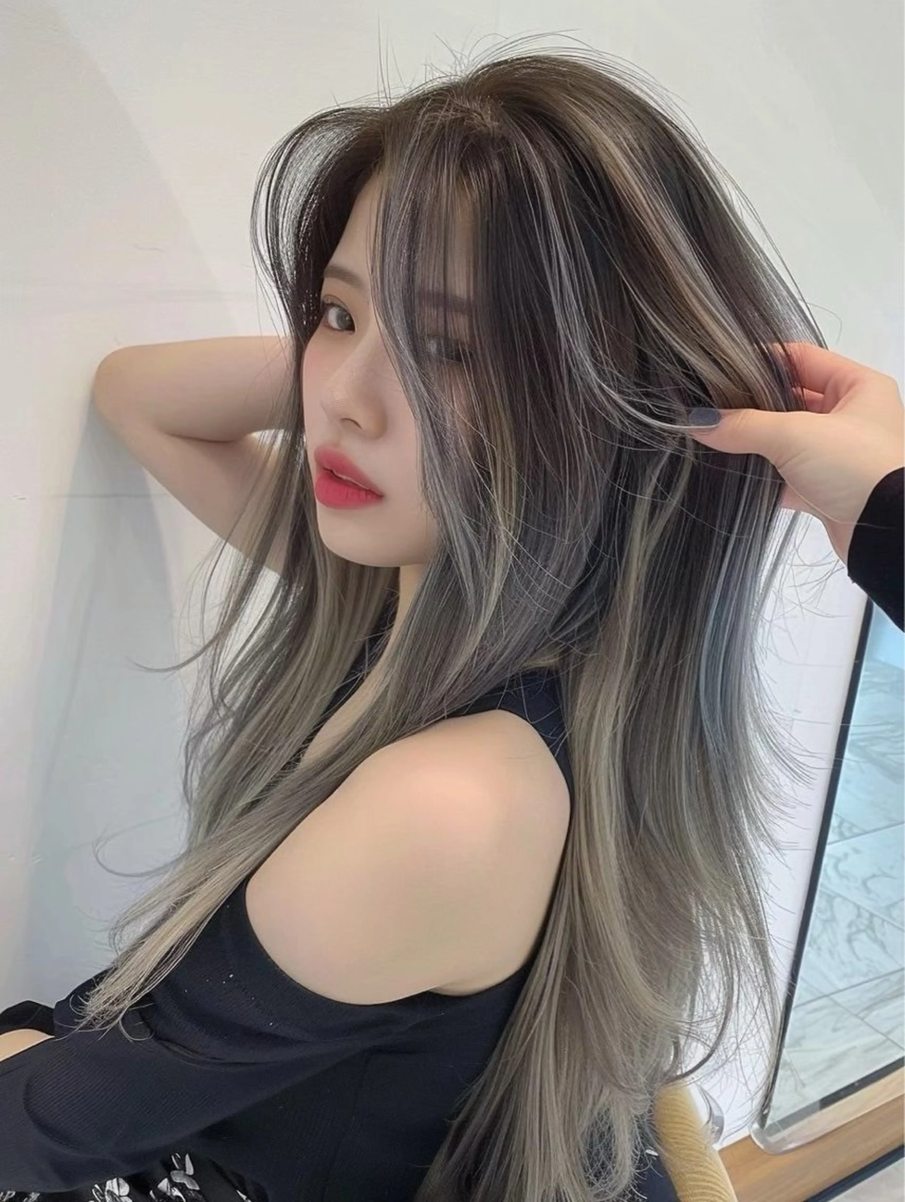 ✨海外ガール風🫧✨圧倒的立体感♡とろける艶バレイヤージュ(ブリーチ込)の写真