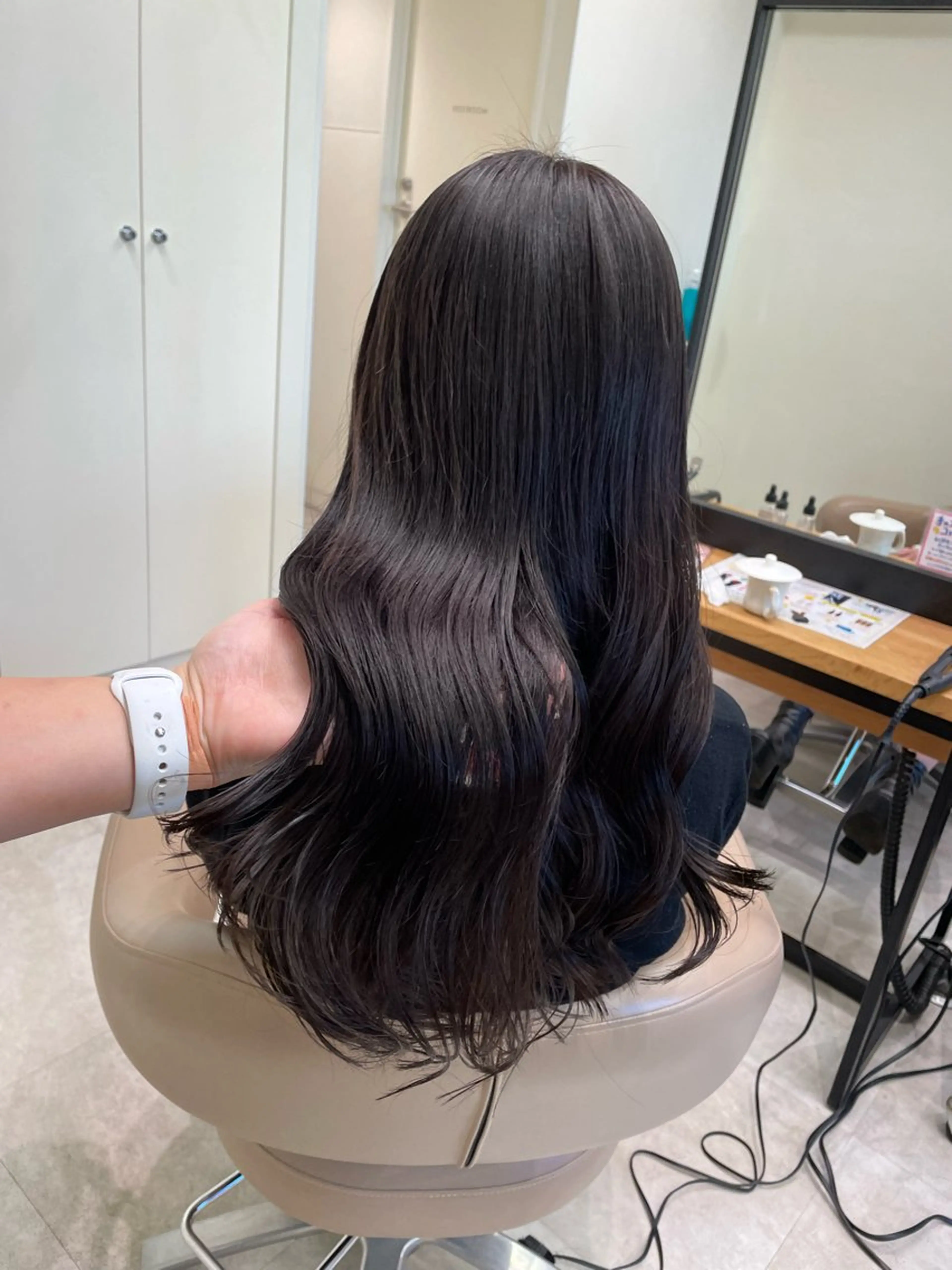 ロング カラー ダークグレー ダークグレージュ グレージュ ヘアカラー ボブ/インナーカラー /眉毛/Miyuのヘアスタイル