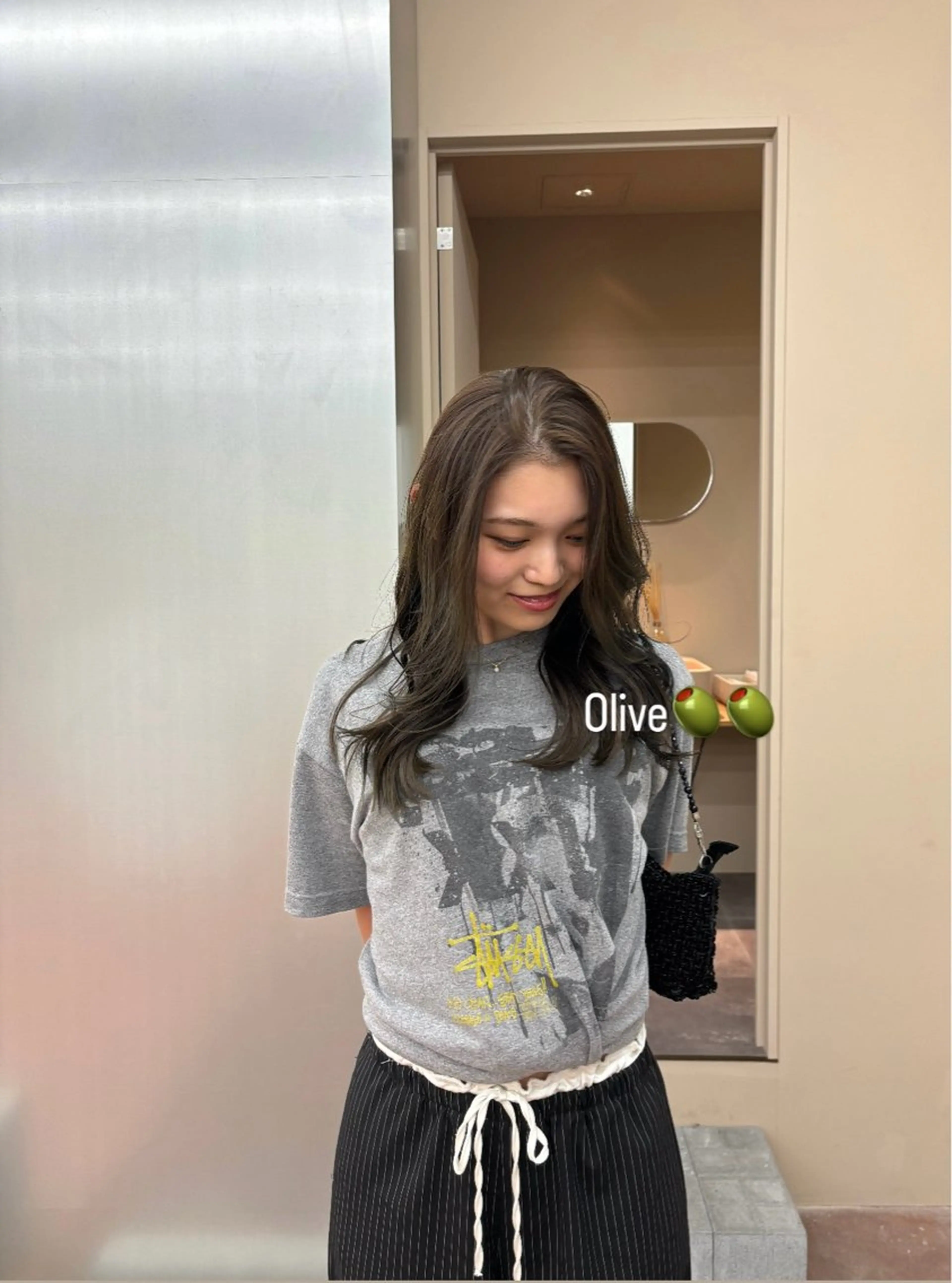 ロング カラー オリーブカラー りお /カラーモデルのヘアスタイル