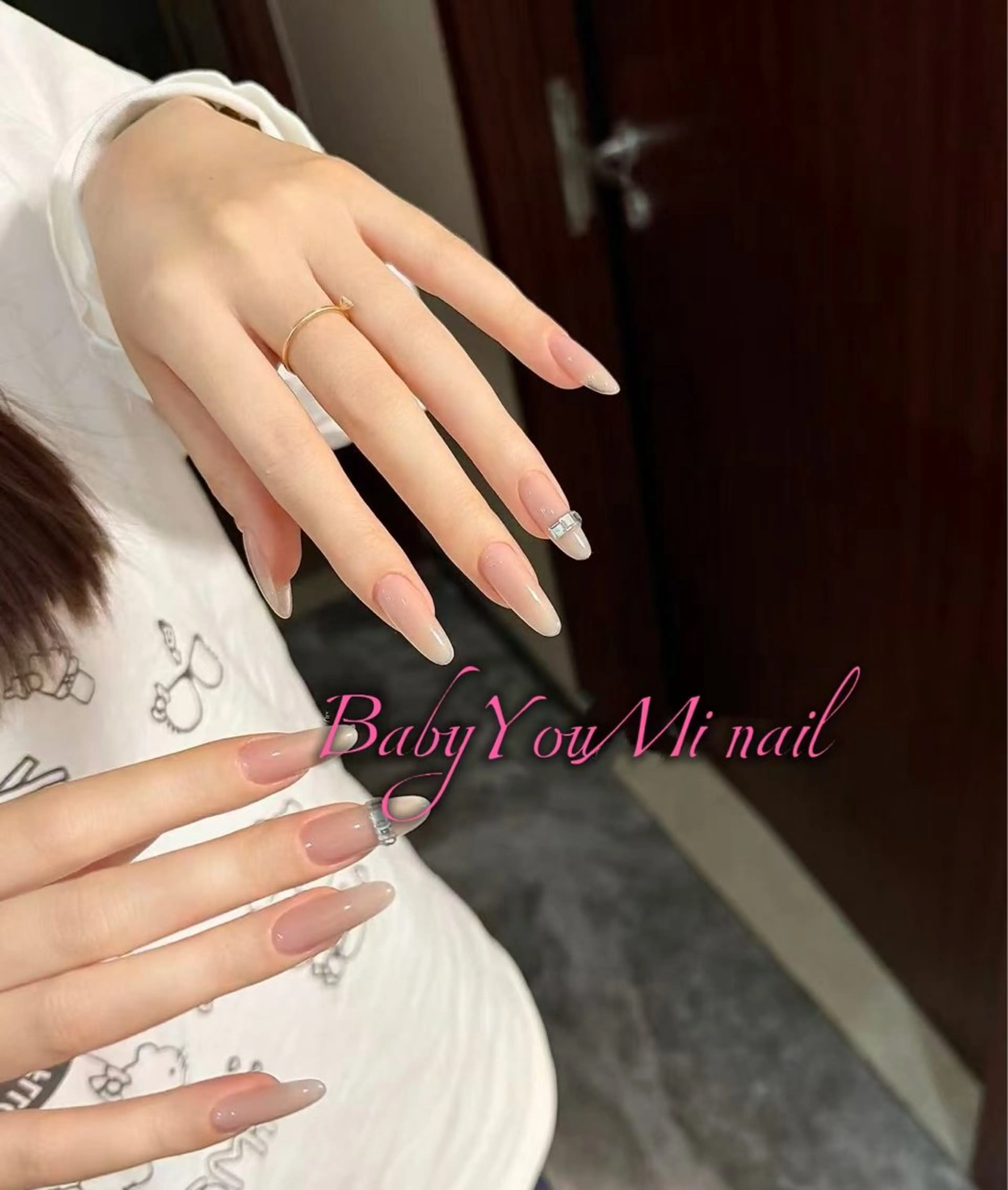 ネイル オーロラネイル フラワーネイル フットネイル フレンチネイル ジェルネイル ハンドネイル BabyYouMi ねねのネイルデザイン