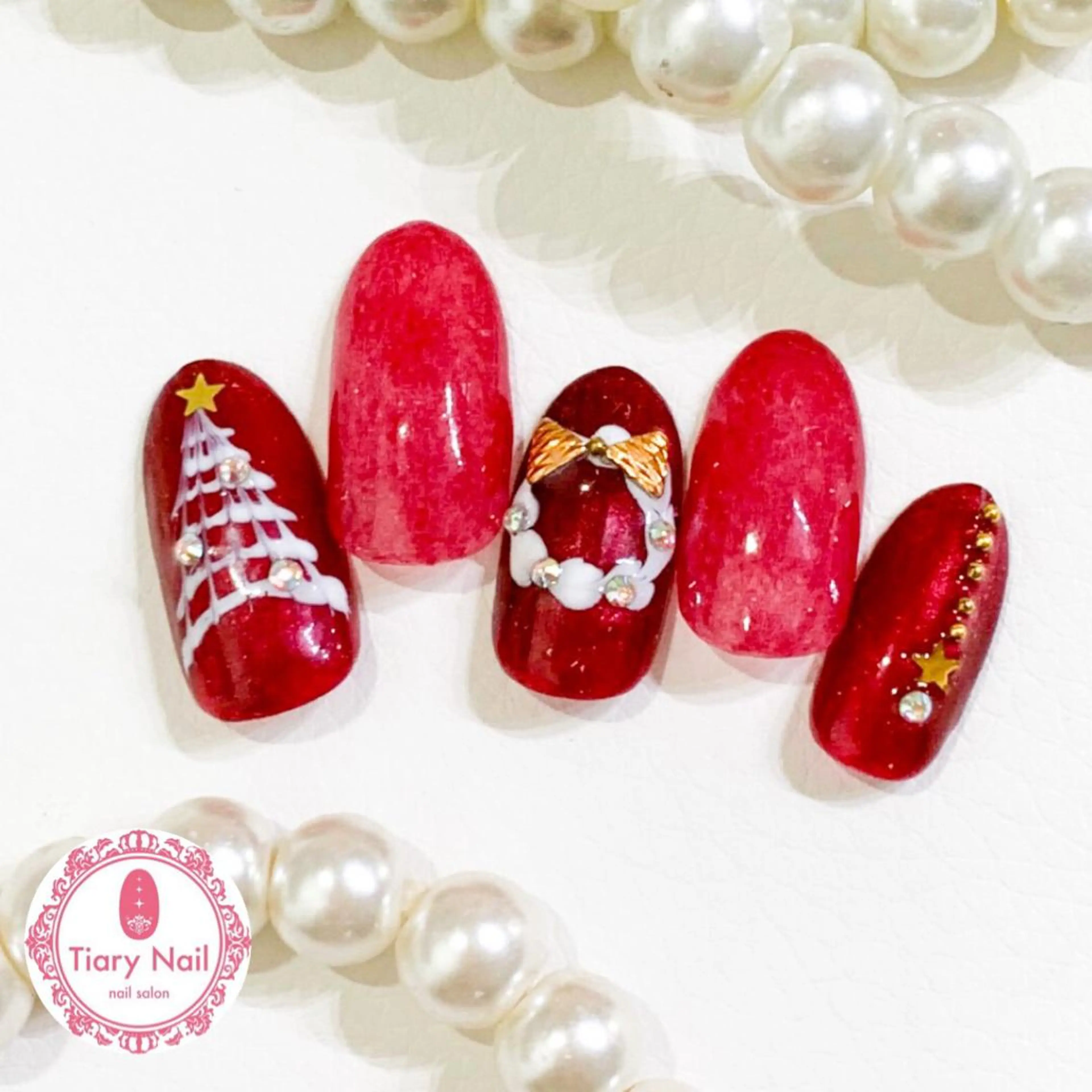 ネイル 桜ネイル 長さ出し スカルプネイル 💗🪽Tiary Nail🪽💗のネイルデザイン