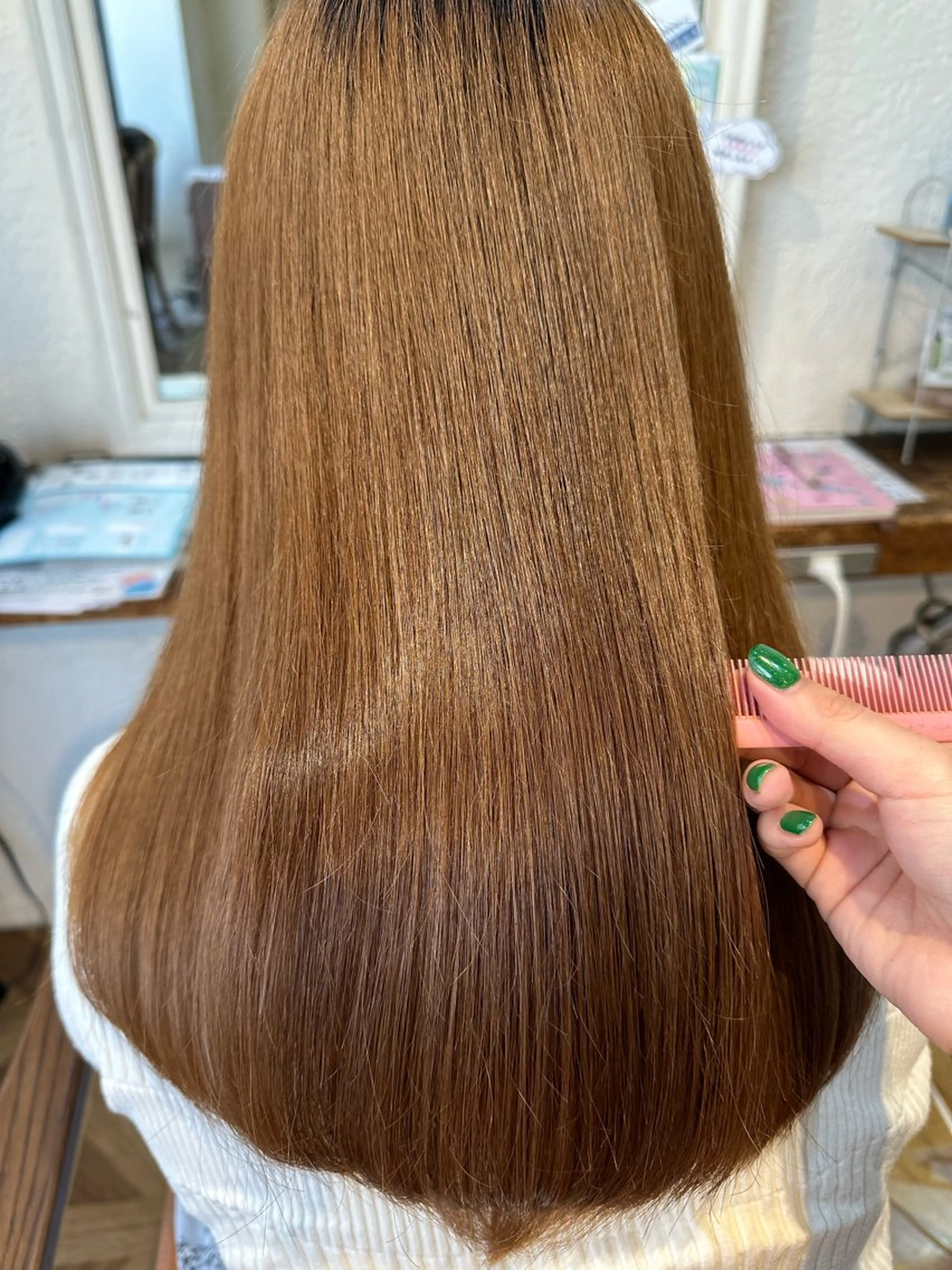 セミロング カット ヘアカラー トリートメント 美髪矯正/渡辺 りんのヘアスタイル