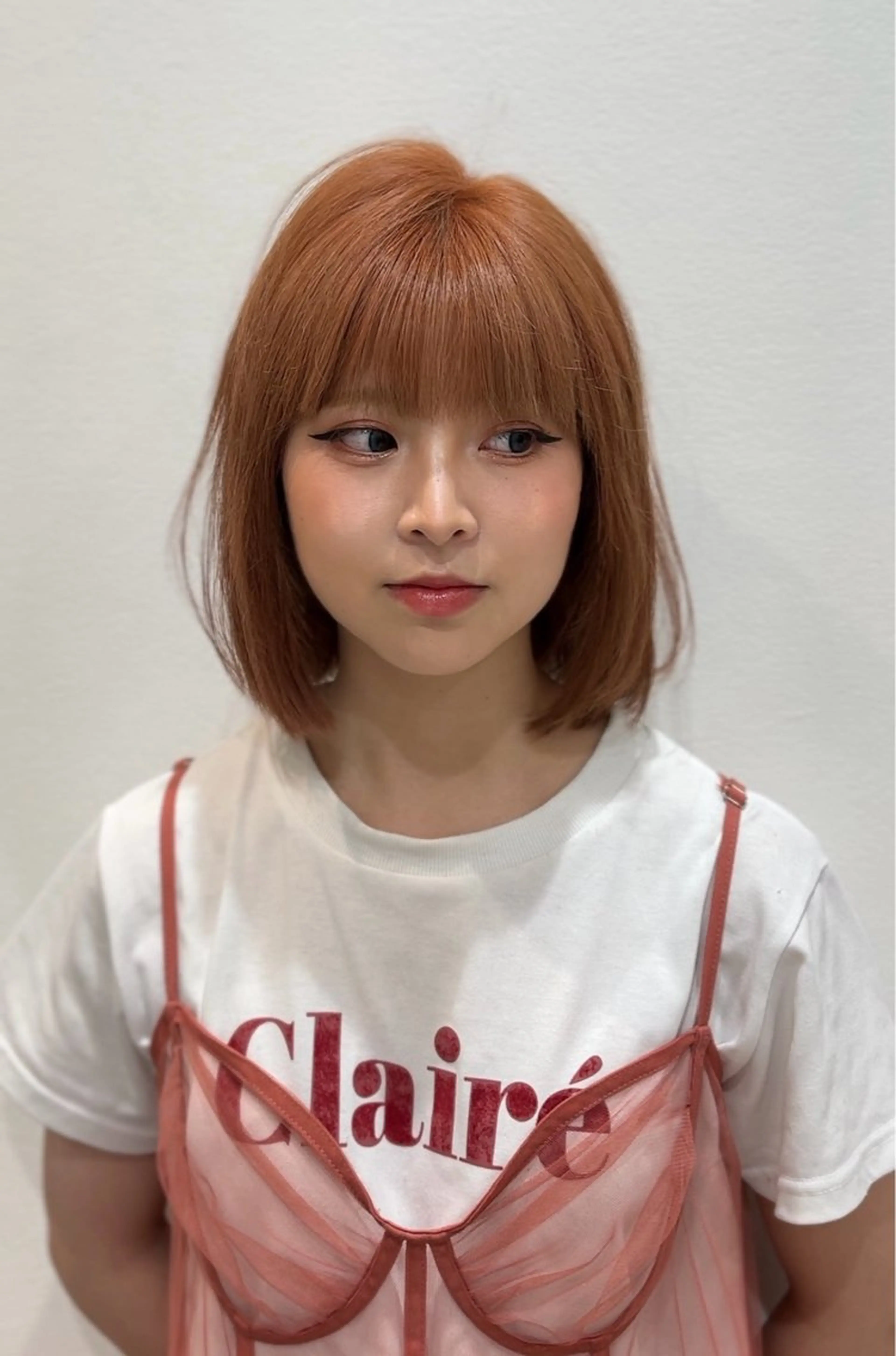ミディアム ボブ 縮毛矯正 けいし🐬ボブ 美髪縮毛矯正のヘアスタイル