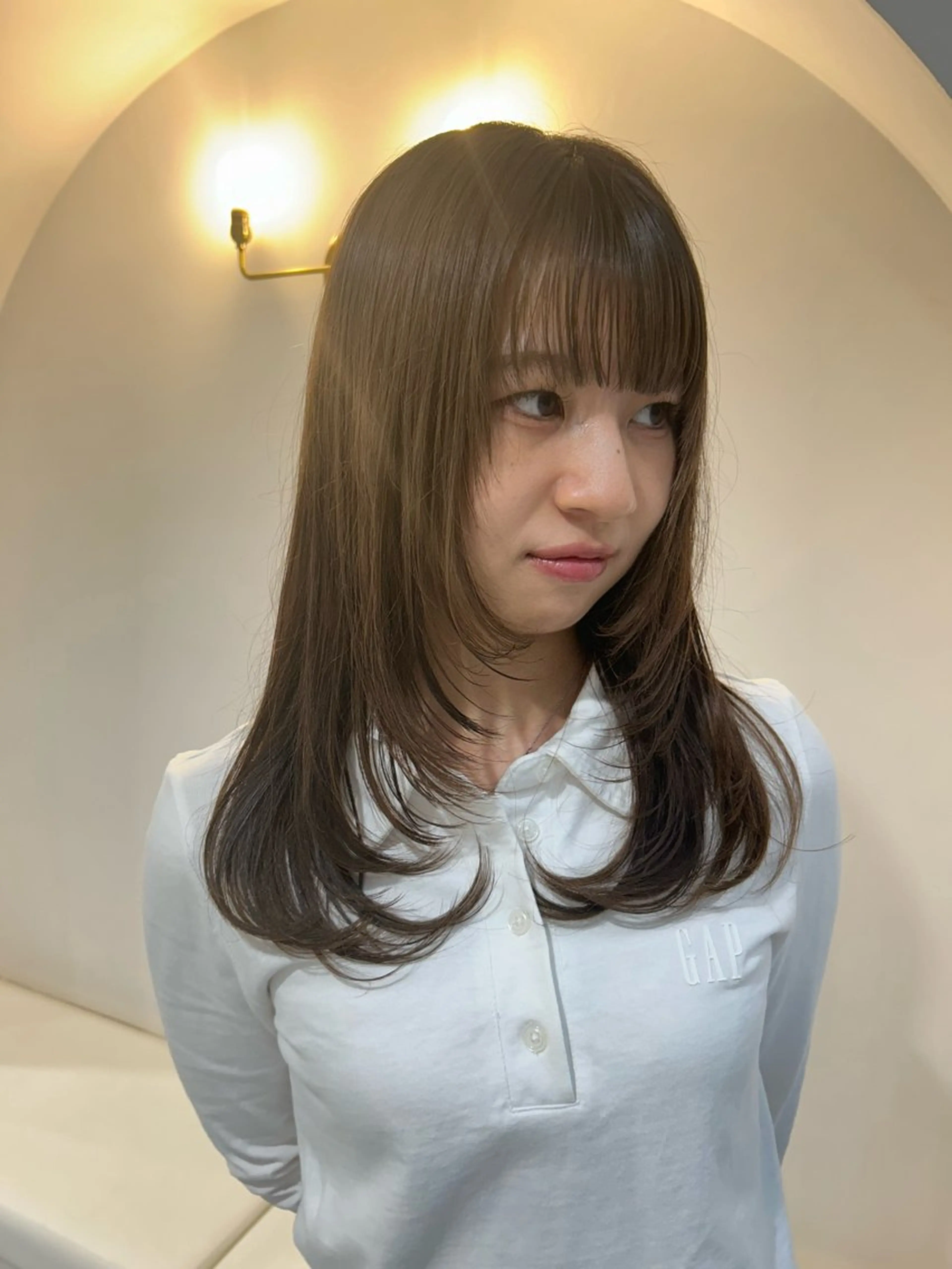 セミロング レイヤーカット 纐纈 大和のヘアスタイル