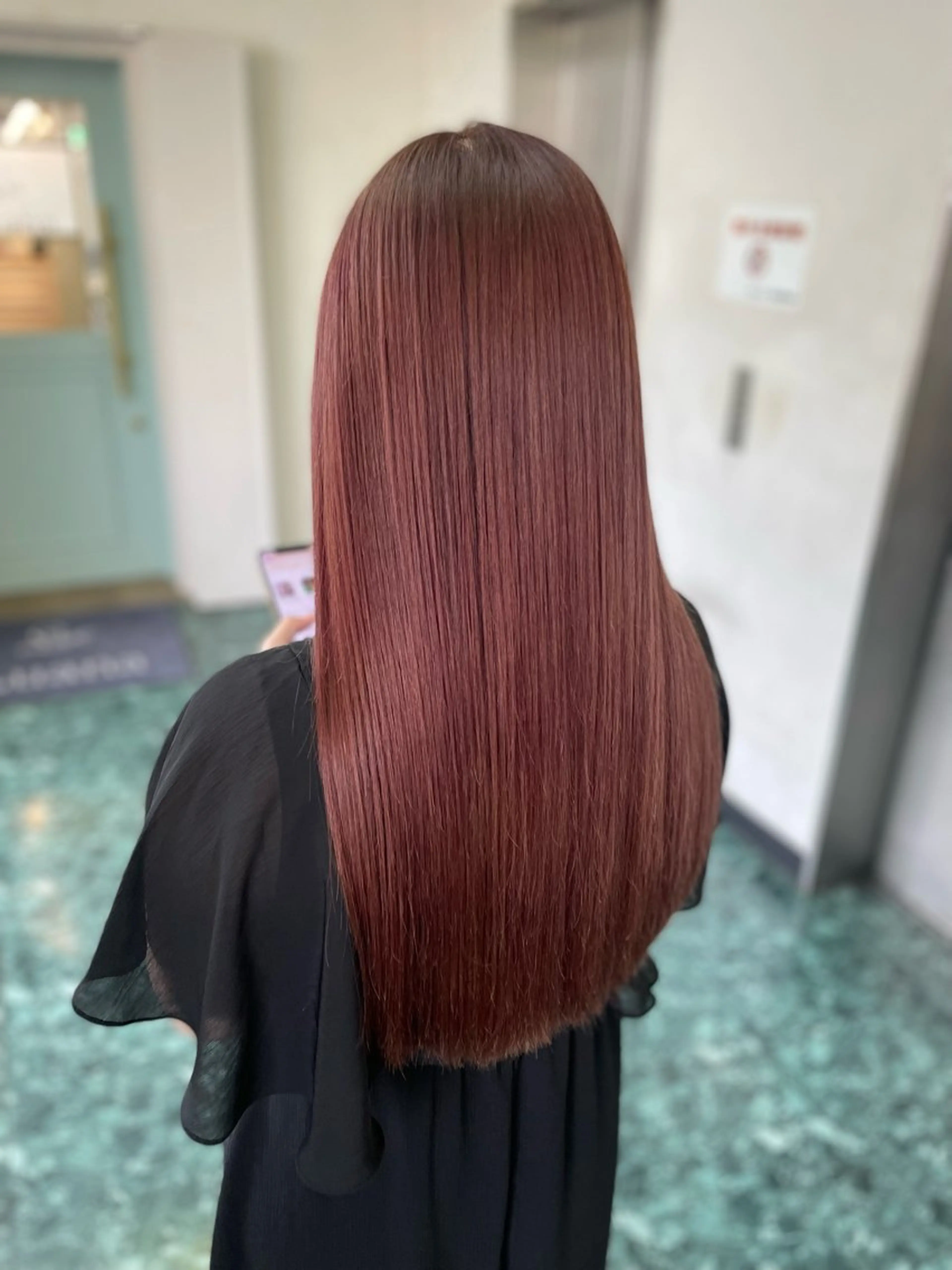 ロング カラー ブリーチ ピンクカラー ヘアカラー ブリーチカラー☆ 再生トリートメントのヘアスタイル