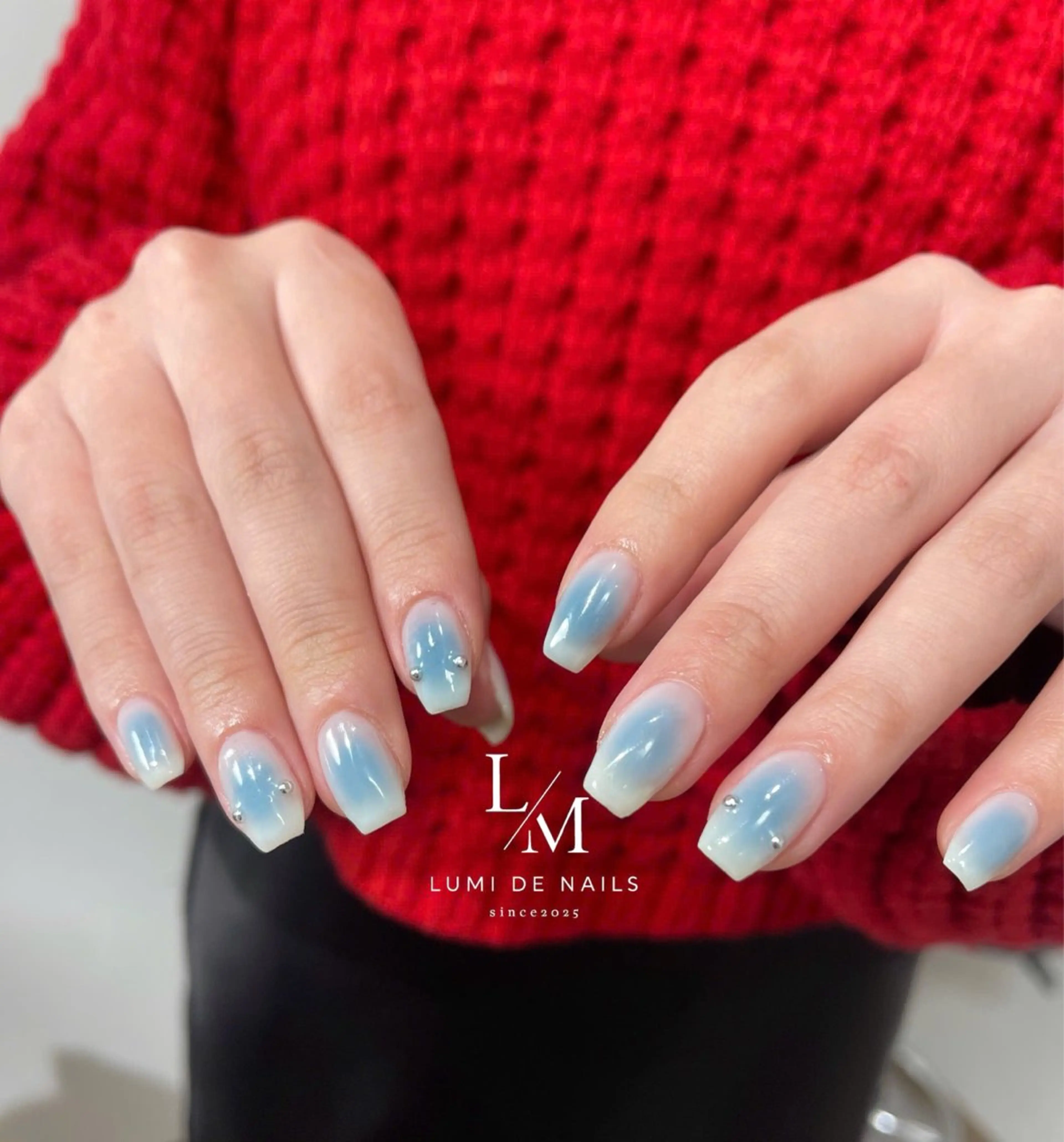 ネイル グラデーション ラメ(グリッター) マグネットネイル ミラーネイル ニュアンスネイル ハンドネイル Lumi de nailsのネイルデザイン