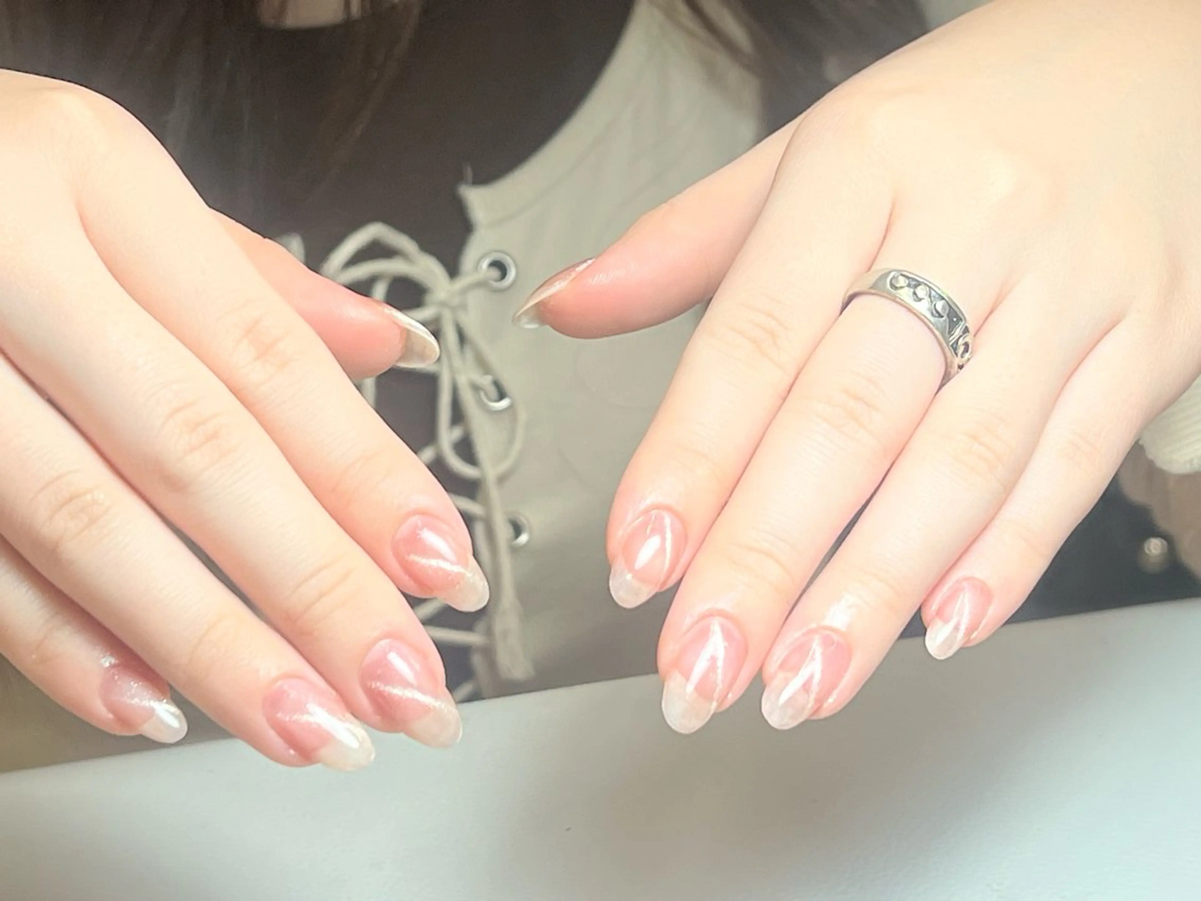 ネイル アートネイル 韓国ネイル 持ち込み ニュアンスネイル ワンカラーネイル ハンドネイル イブ ネイリのネイルデザイン