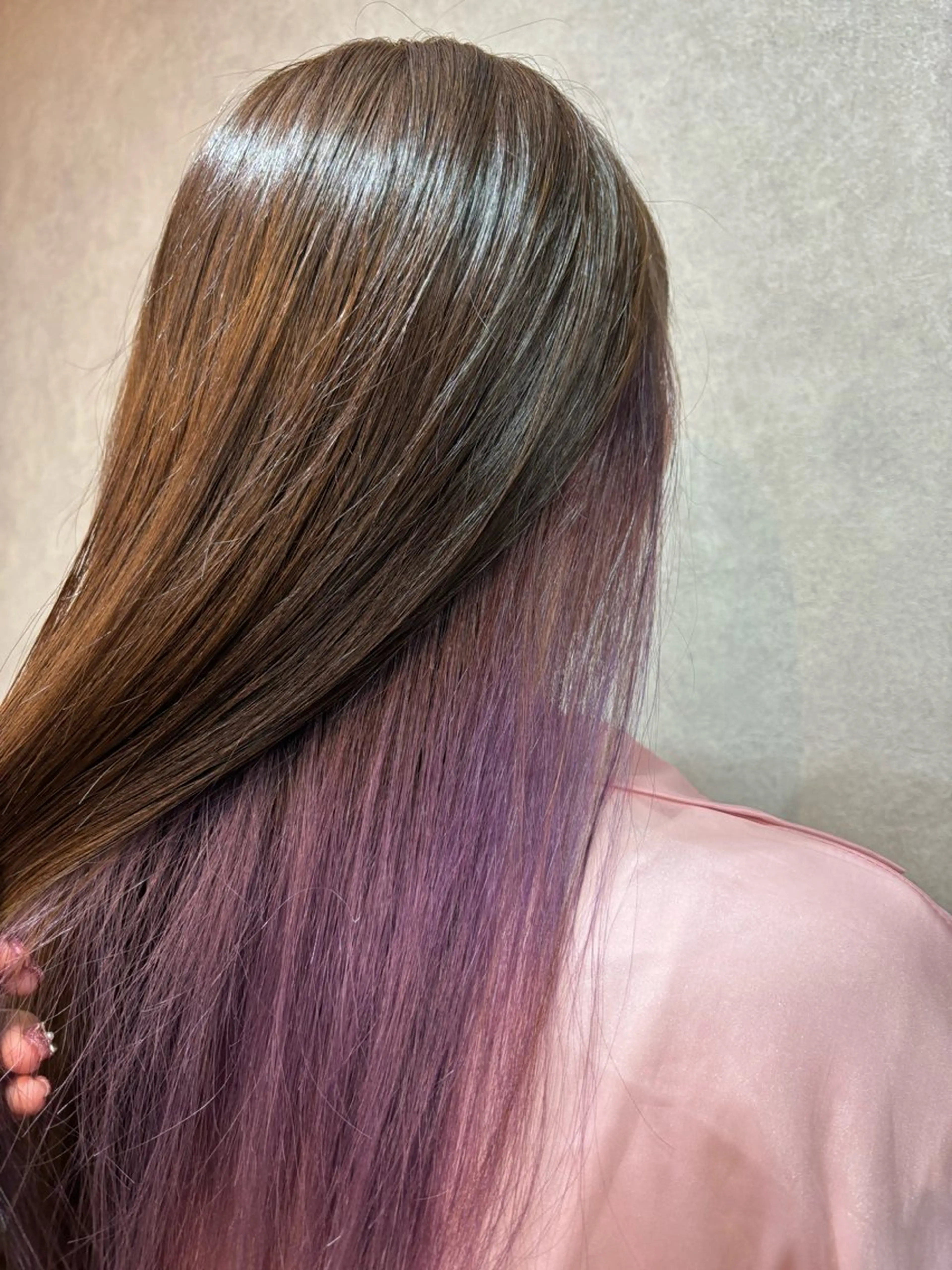 ロング カラー インナーカラー ヘアカラー 💜髪質改善/ 艶カラー/ミナ🩷のヘアスタイル