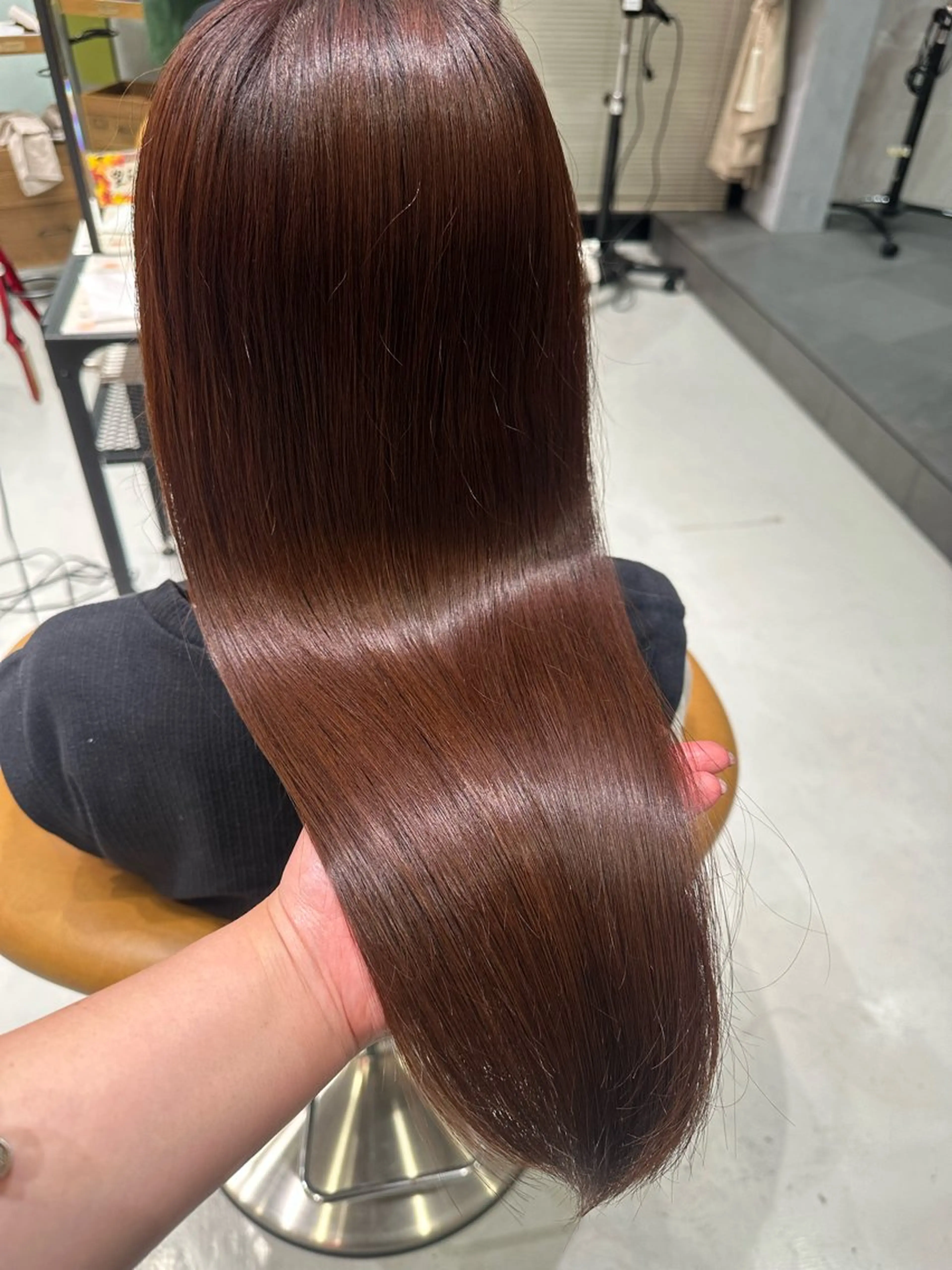 ロング カラー 🌷韓国顔周りカット ×艶カラーaki🌷のヘアスタイル