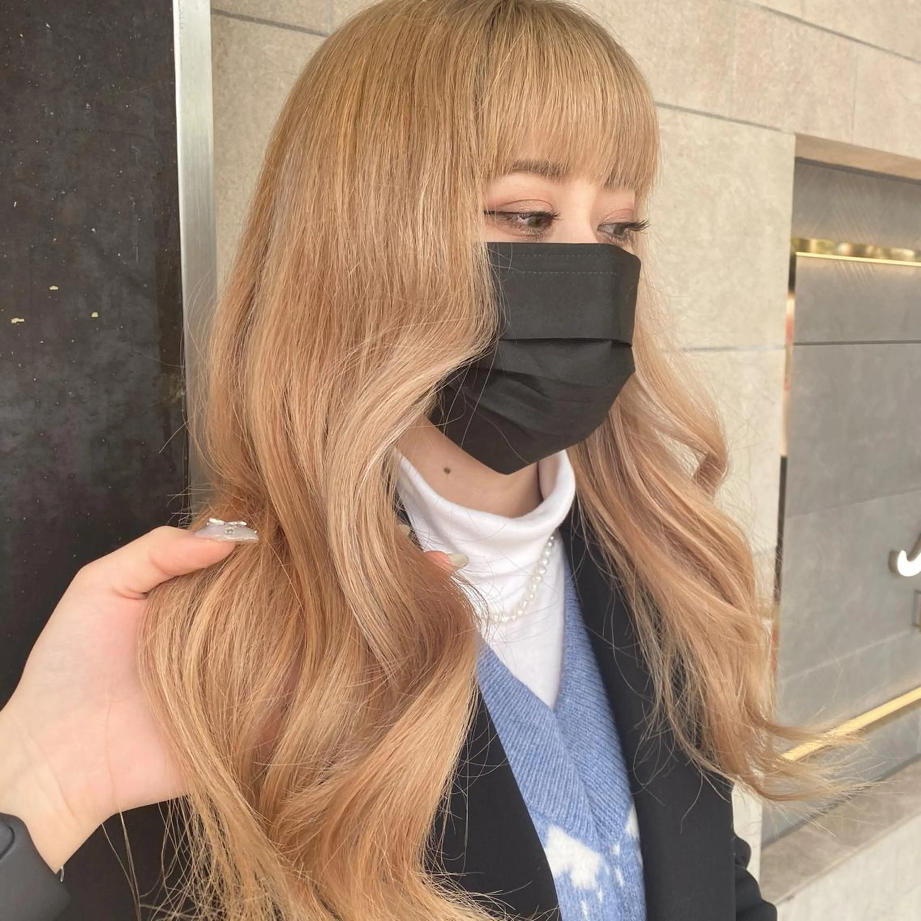 ロング ヘアセット Su-chi-🧴 /ミルクティーカラーのヘアスタイル
