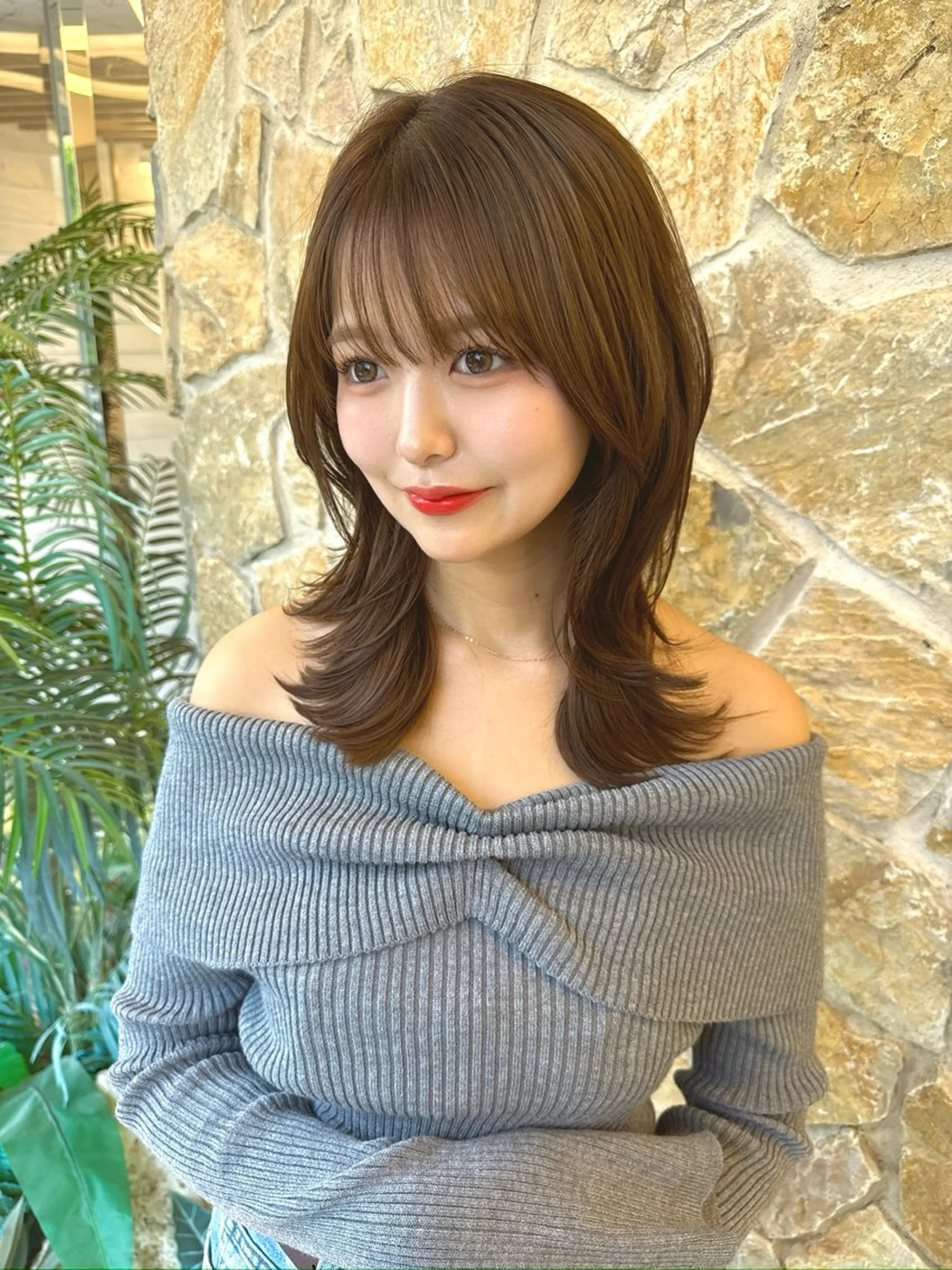 ミディアム 尾前 了守のヘアスタイル