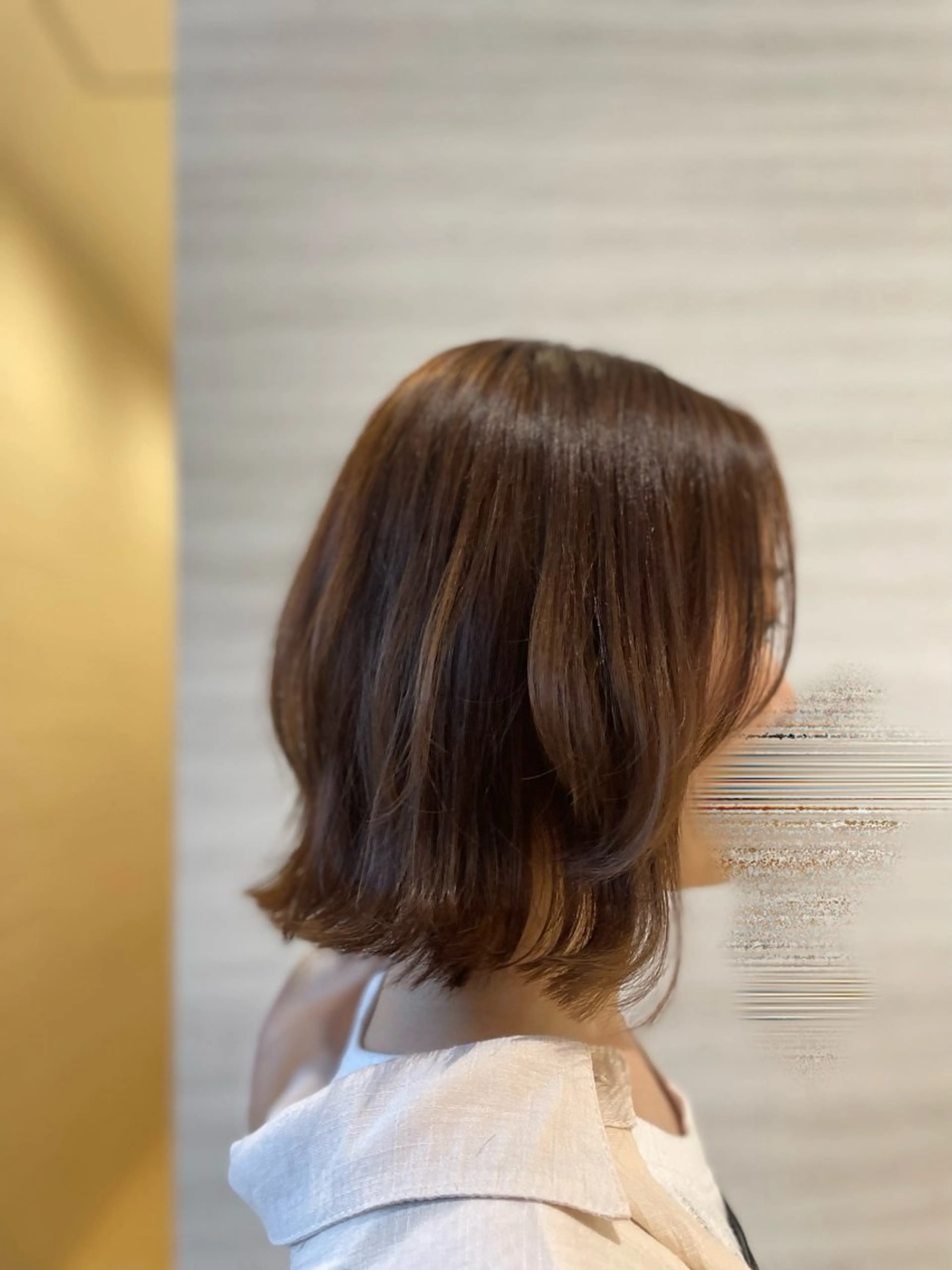 ミディアム カット ヘアカラー トリートメント 仙石 愛のヘアスタイル