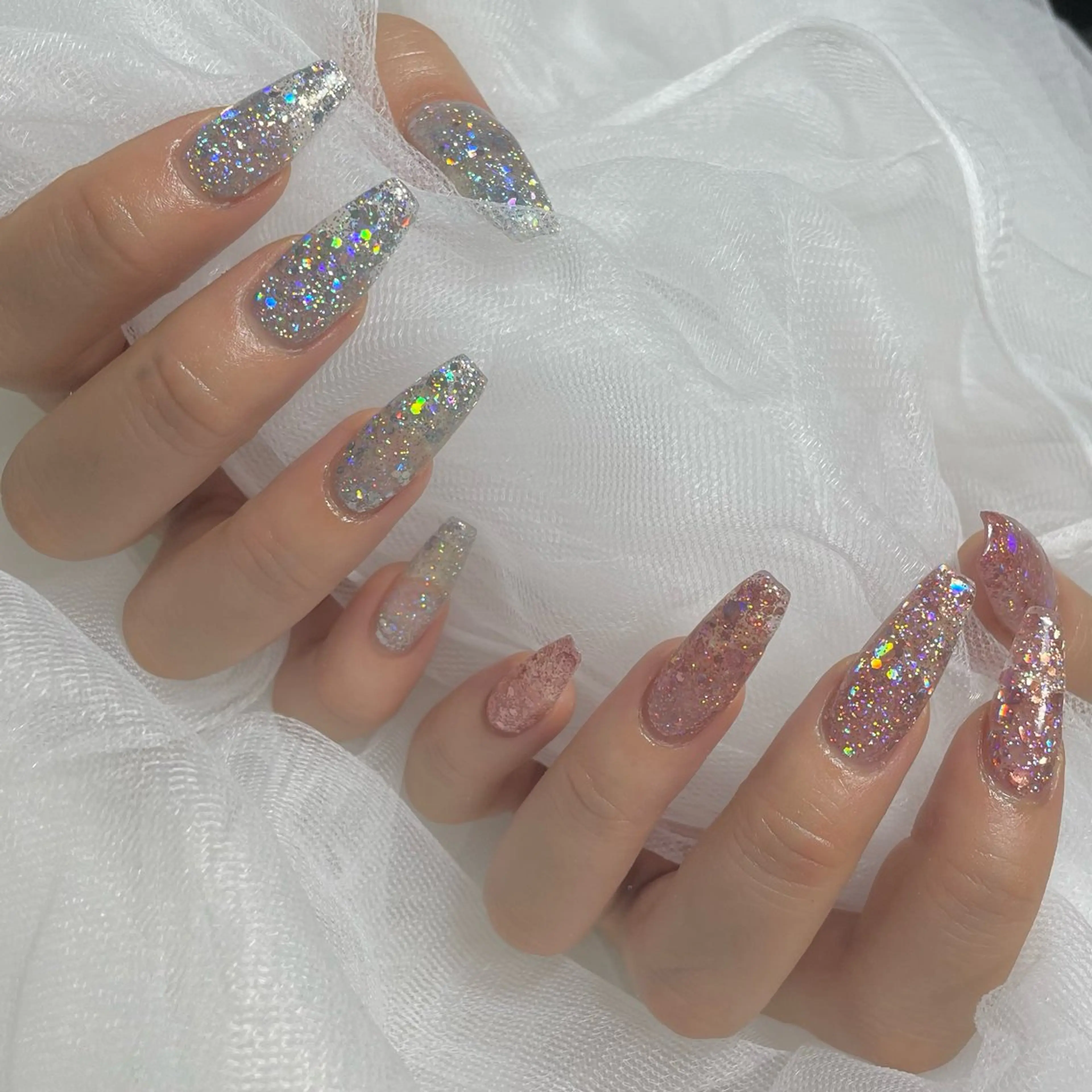 ネイル ラメ(グリッター) ワンカラーネイル シンプルネイル h's dazz harukaのネイルデザイン